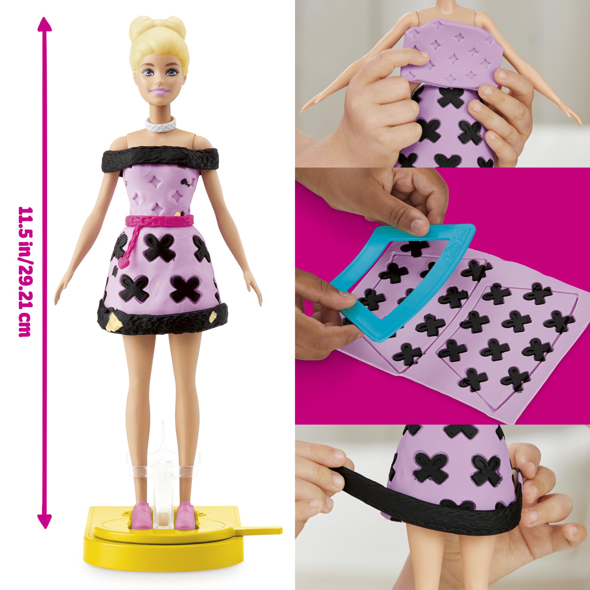 Play-Doh Barbie Designer Fashion Show Playset - Creative Arts & Crafts for Kids 5+ 6