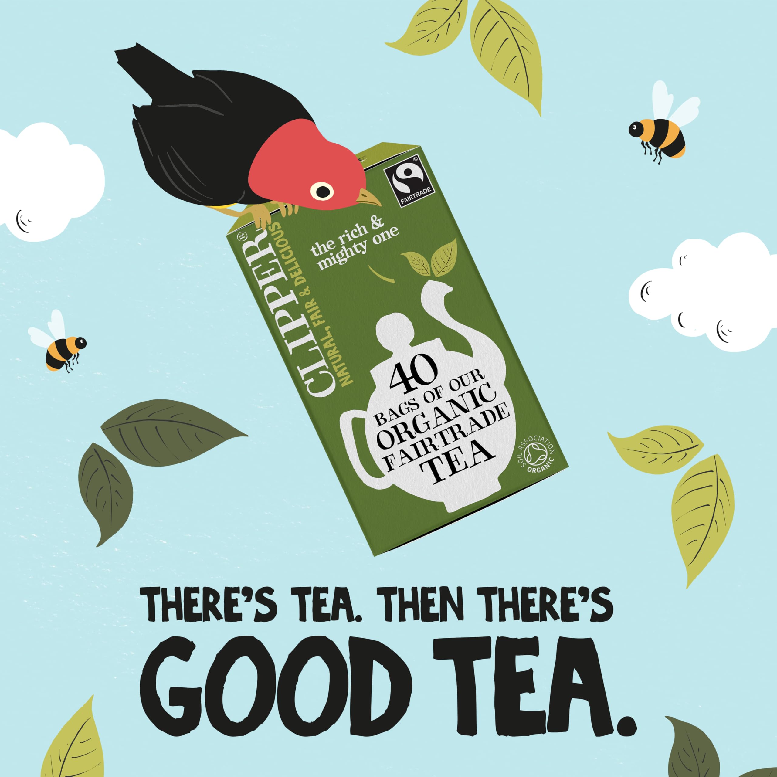 Clipper Fairtrade Organic Everyday 40 Unbleached Plastic-Free Tea Bags 7