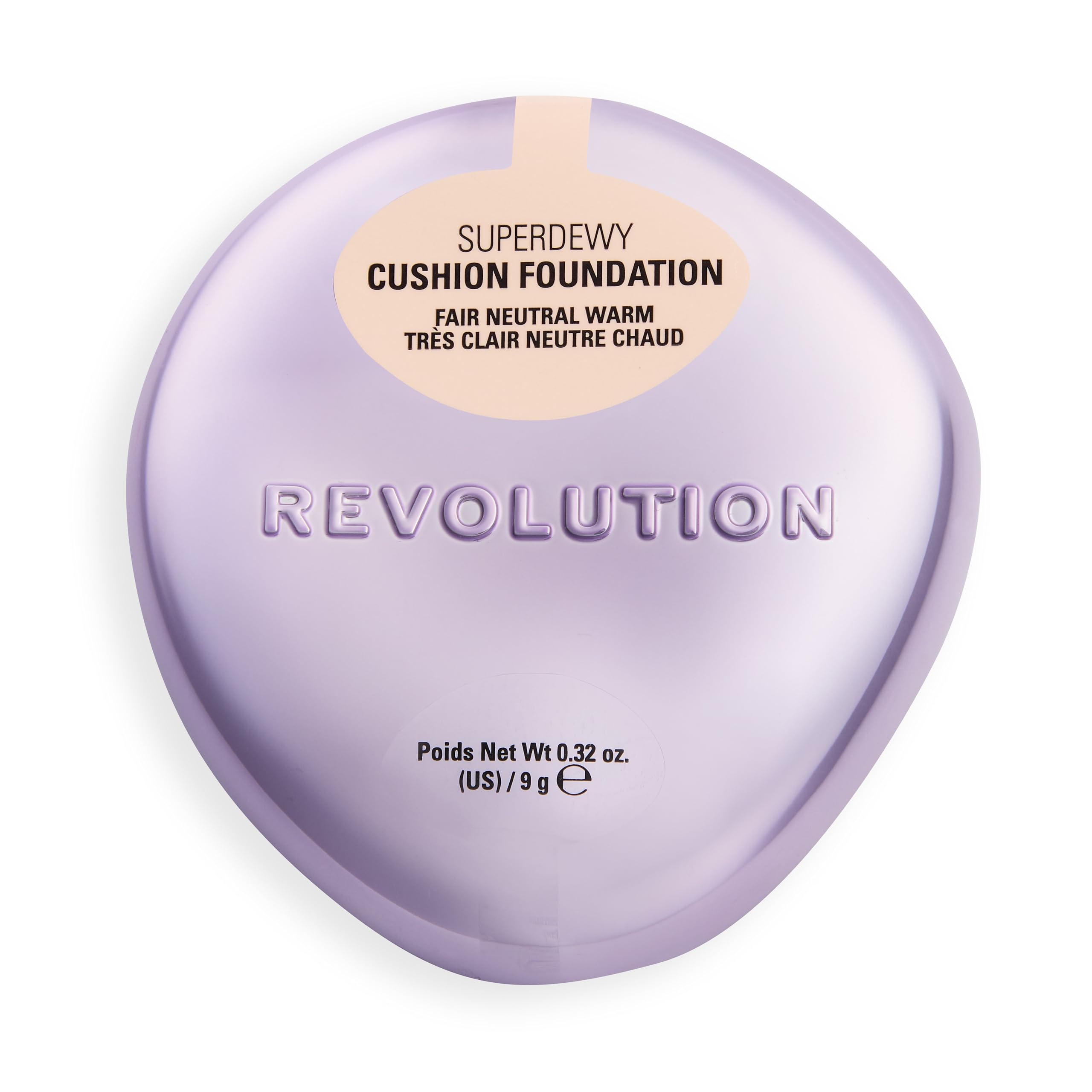 Revolution Beauty London Superdewy Cushion Foundation - Buildable Coverage, Hydrating Finish | Fair Warm 1