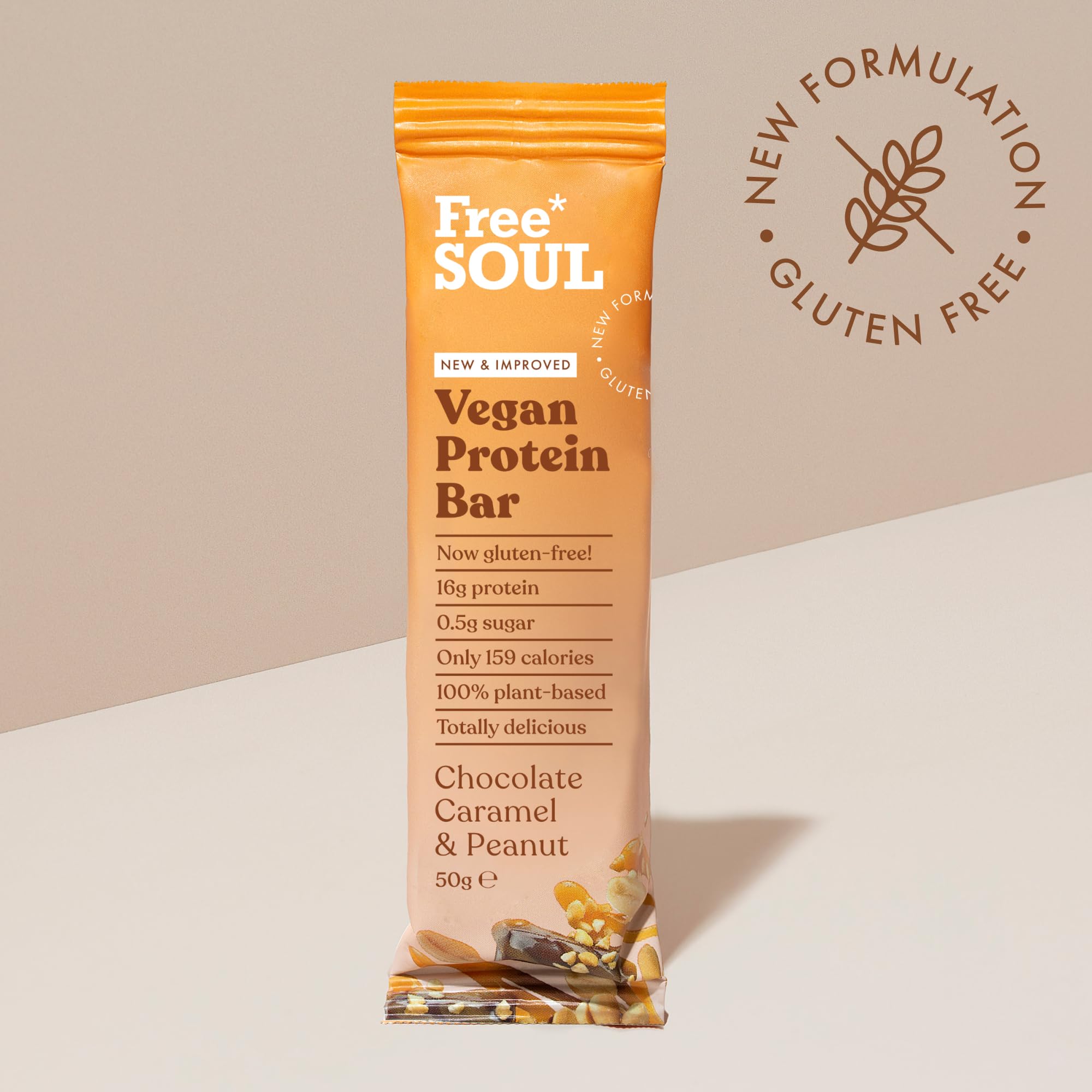 Free Soul Vegan Protein Bars 12 x 50g | Plant Based Chocolate Protein Snack | High Protein, Low Sugar 6