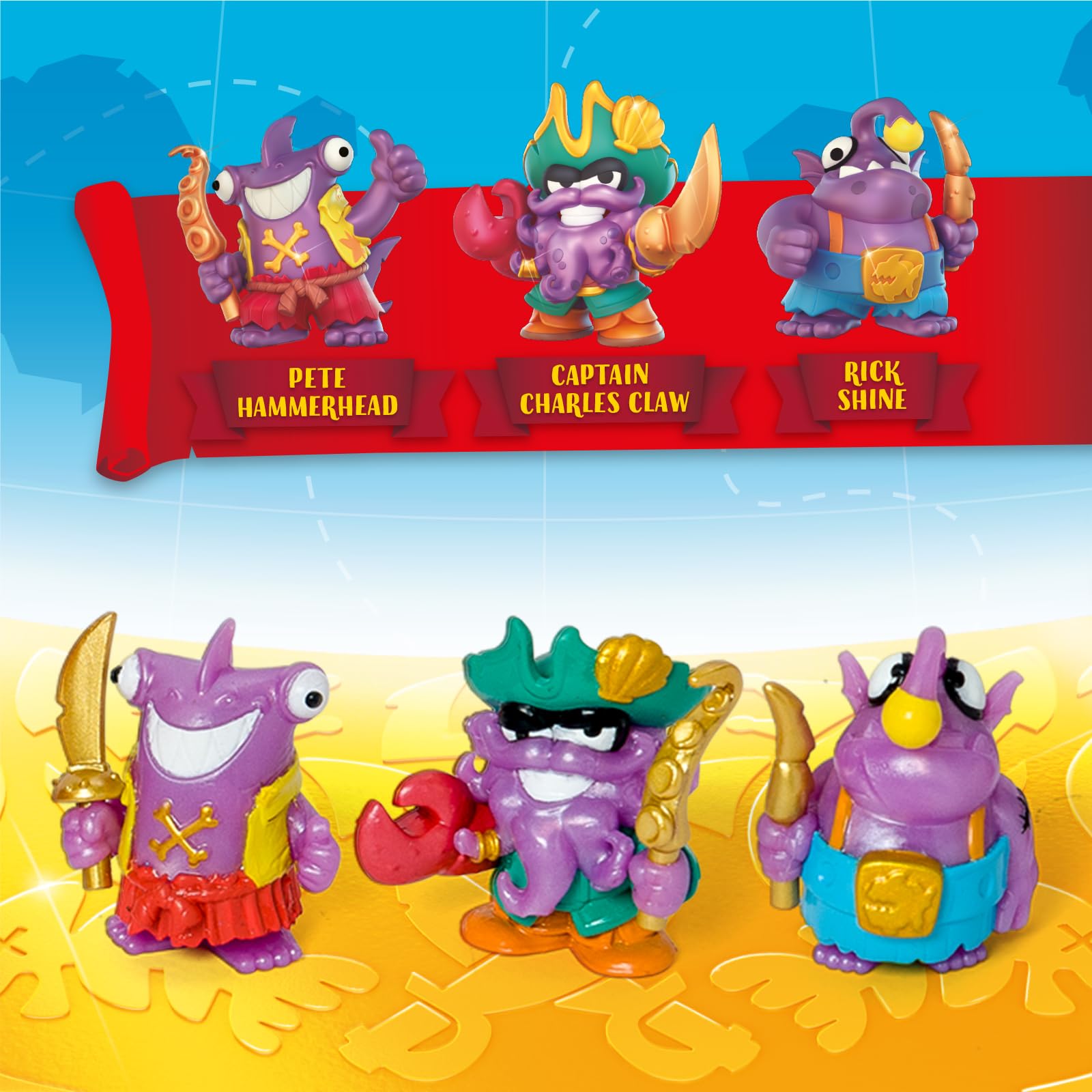 PIRATIX Monster Treasure Chest Playset - Puzzle Adventure with 3 Piratix Figures 6