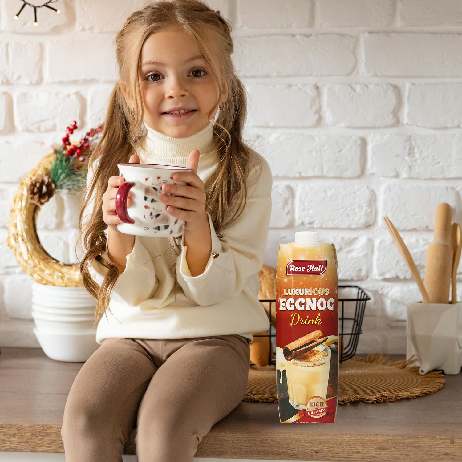 Rose Hall Luxurious Eggnog, 1L - Creamy Dairy Drink with Fresh Milk & Cream 5