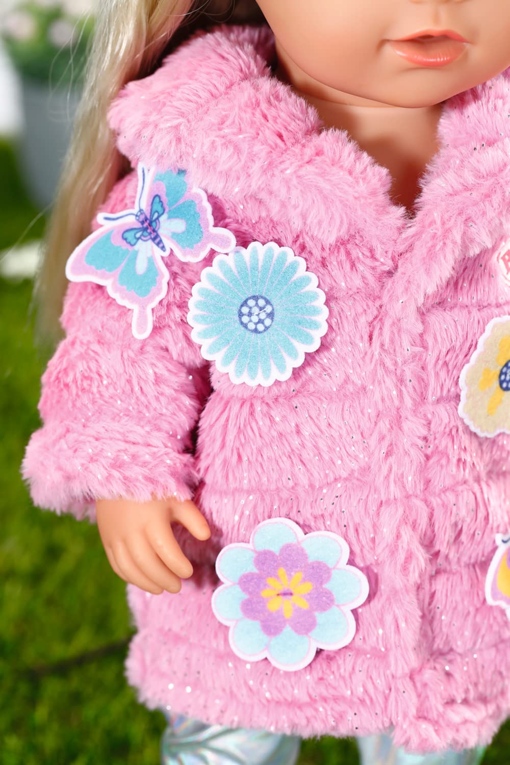 BABY born Pink Coat Set 833834 - Fluffy Coat, Leggings & Hat for 17" Dolls 7