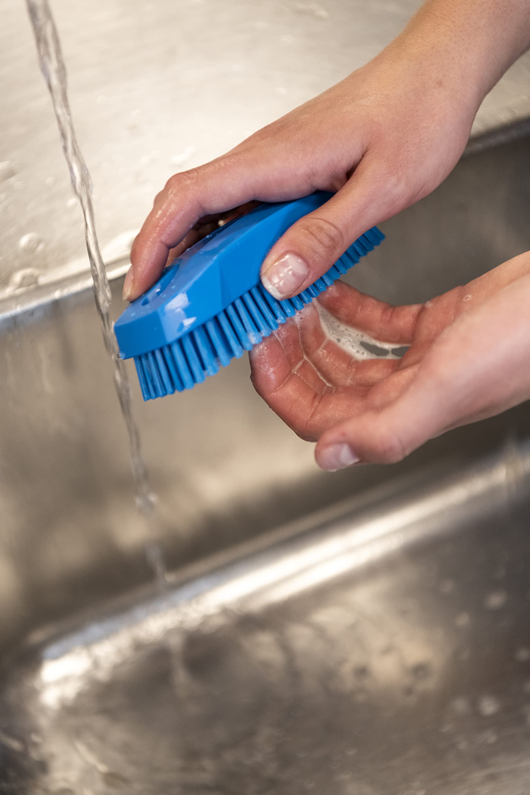 Vikan Bathroom Cleaning Brush - Stiff Bristles, Ergonomic Grip | Purple, Polypropylene 3
