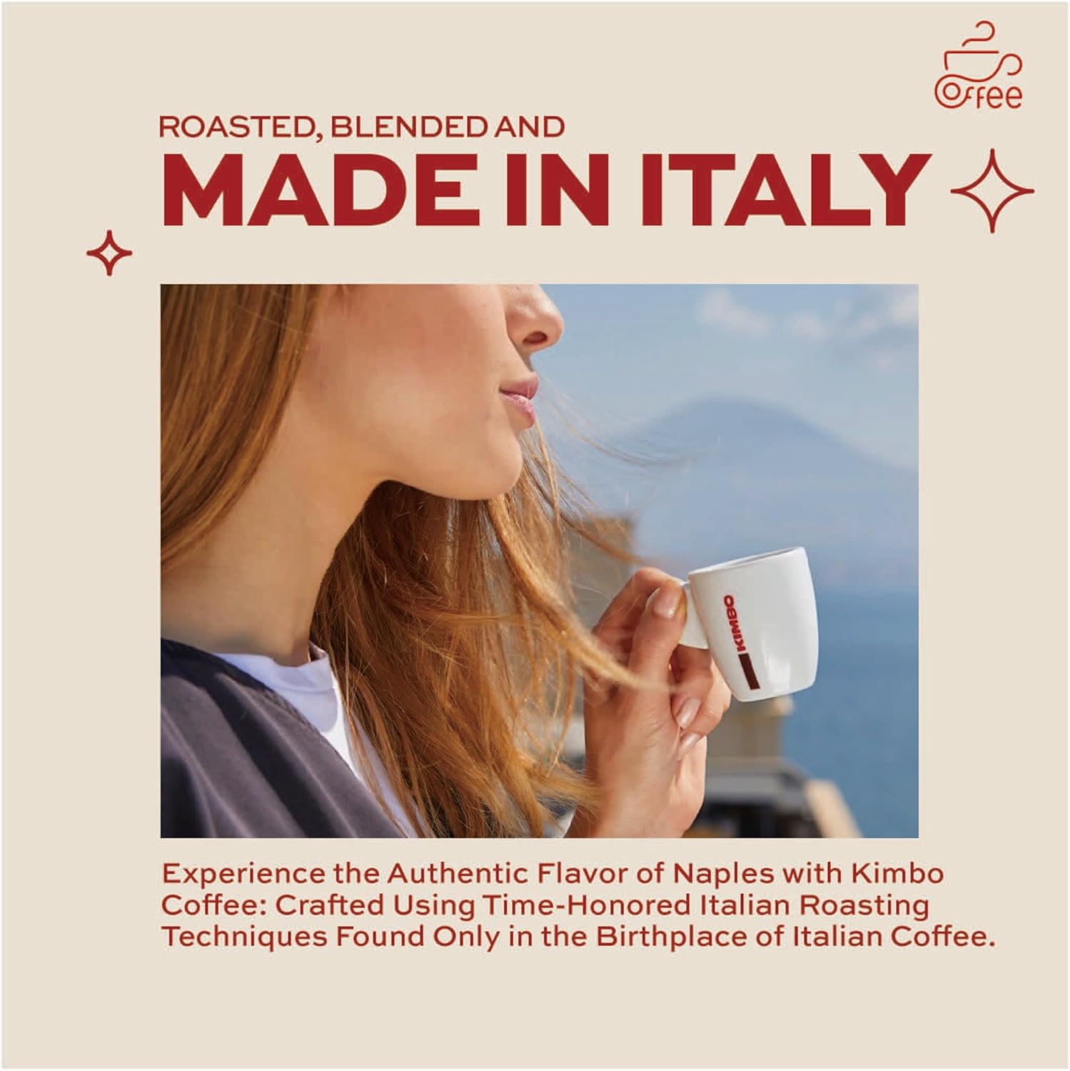 Kimbo Caffè Crema Classico Whole Coffee Beans, Light Roast, 1kg Bag 6