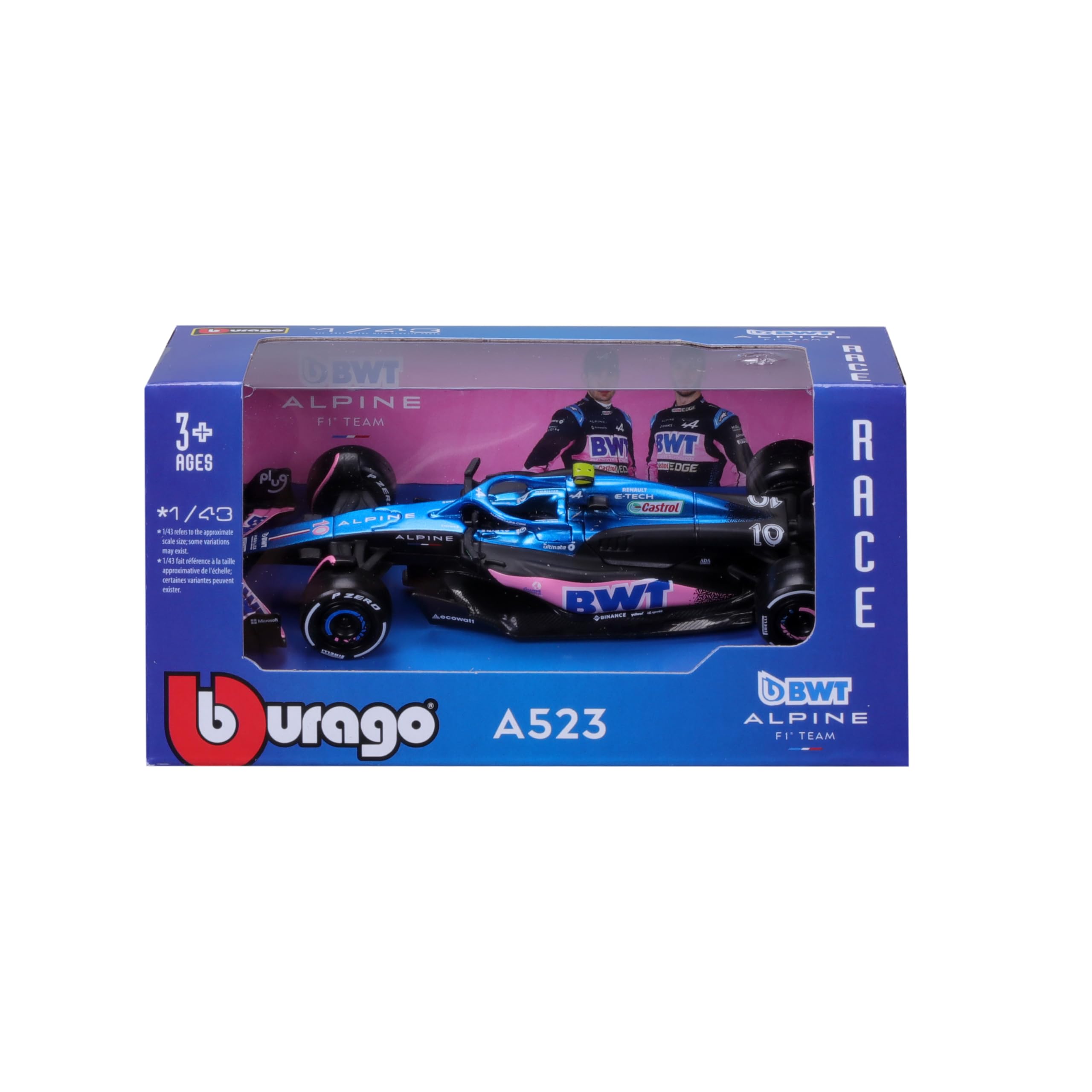 Bburago Formula 1 Diecast Model Car - 1:43 Scale BWT Alpine F1 Team A523 Pierre Gasly 5