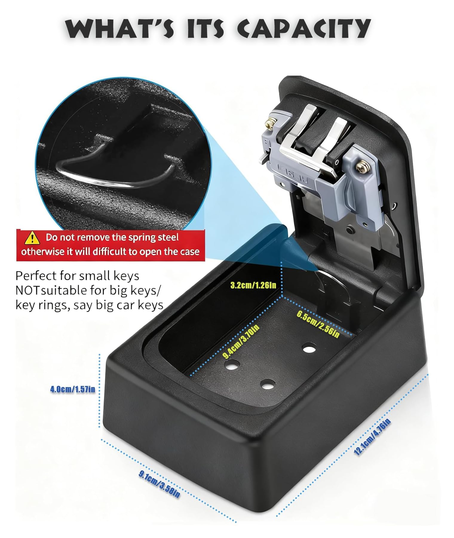 LauCentral Key Safe Wall Mounted - 4-Digit Combination Lock | Weatherproof Aluminum-Zinc Alloy 2