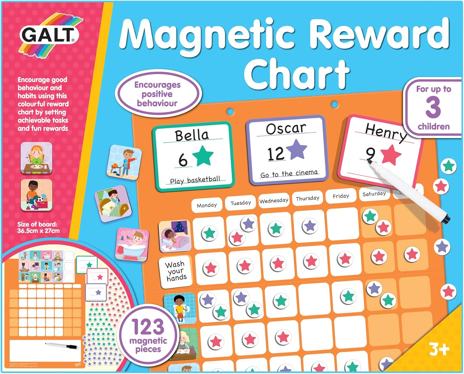 Galt Magnetic Reward Chart - Encourage Good Behaviour & Habits, Ages 3+