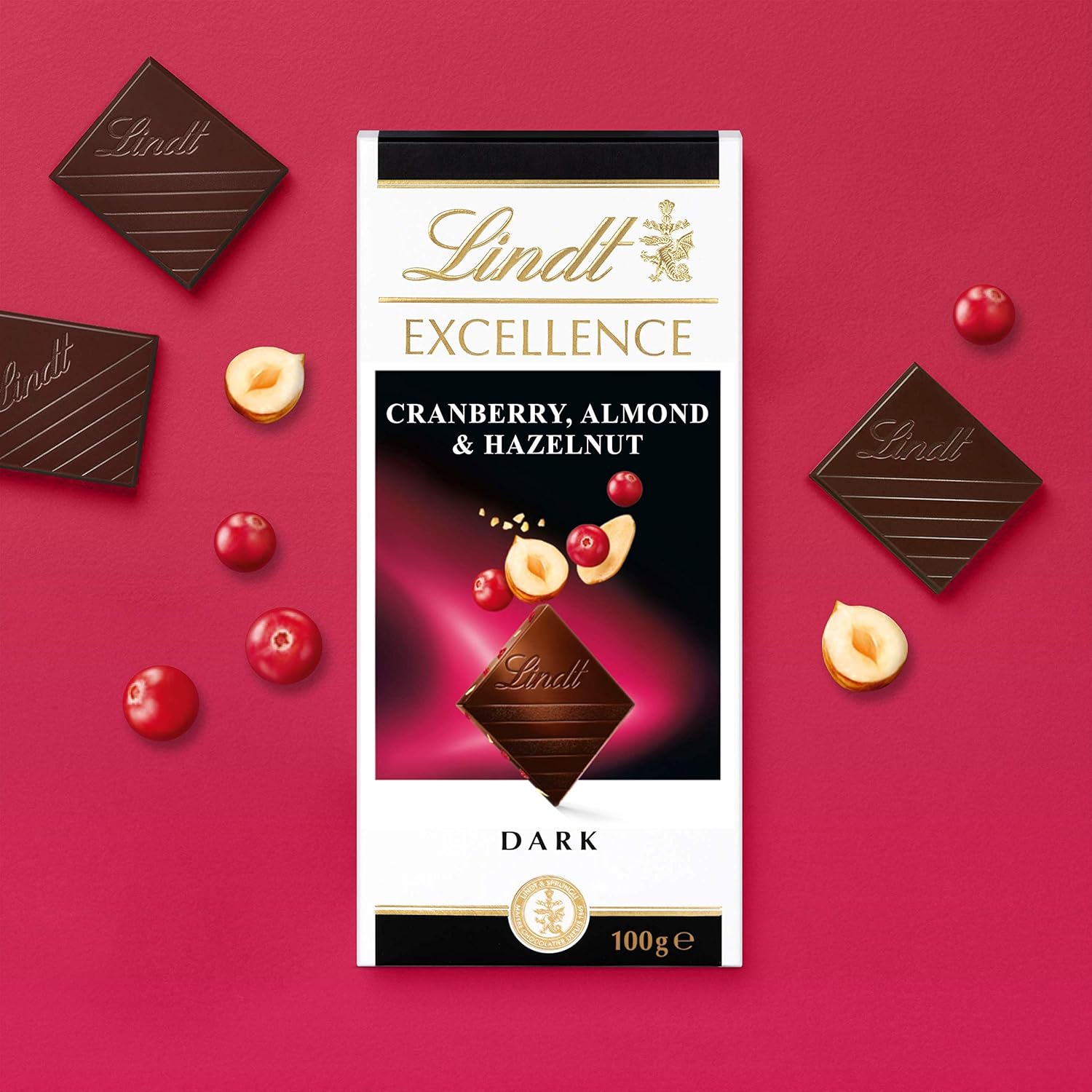 Lindt Excellence Dunkle Schokolade mit Cranberry, Mandel &amp; Haselnuss – 100g 5