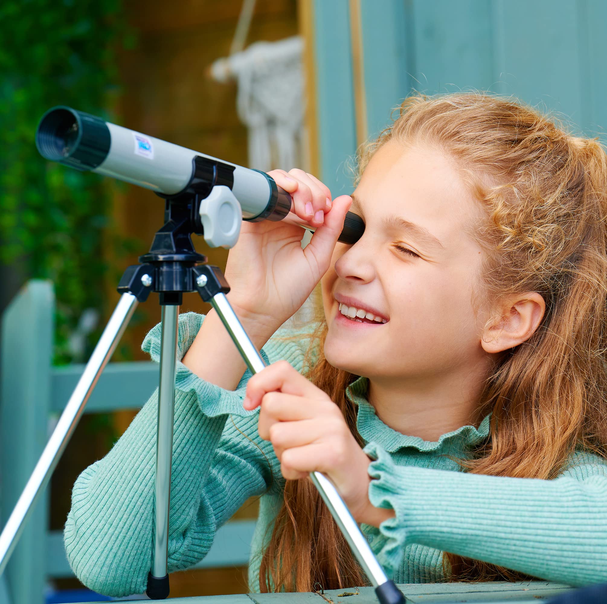 Science Mad 30mm Telescope for Kids - 15x Magnification Starter Scope with Tripod | Ages 6+ 6