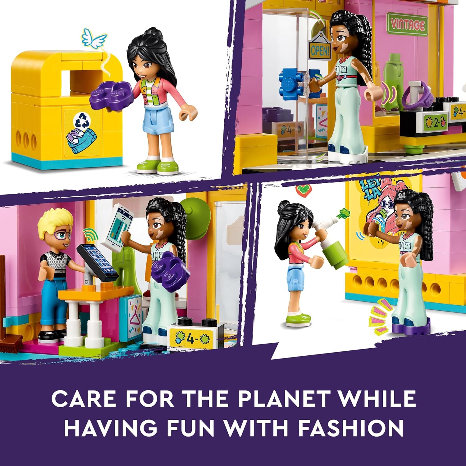 LEGO Friends Vintage Fashion Store - Buildable Toy Shop with Mini-Dolls & Accessories for Ages 6+