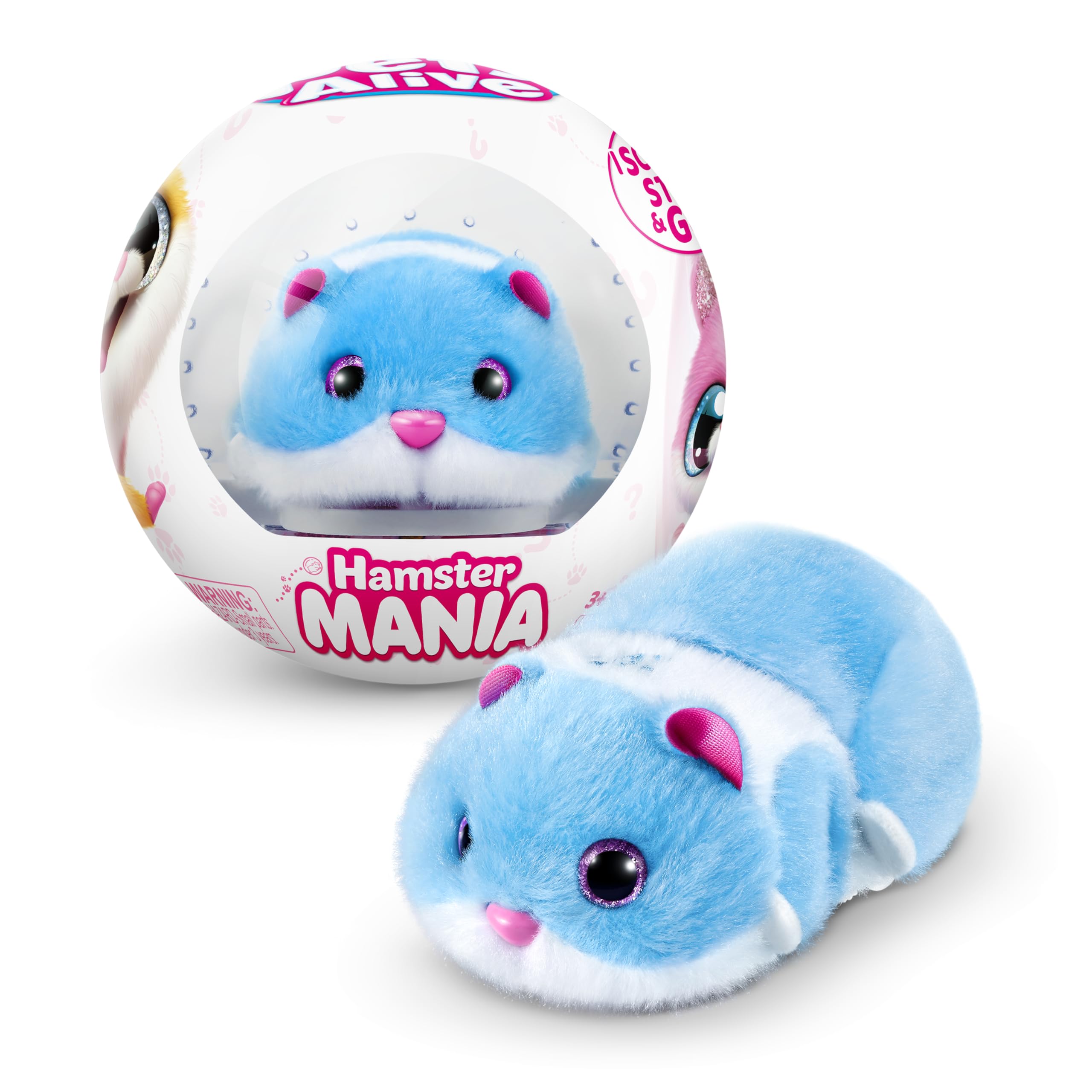 ZURU Hamster Mania Blue - Electronic Interactive Pet with 20+ Real Sounds