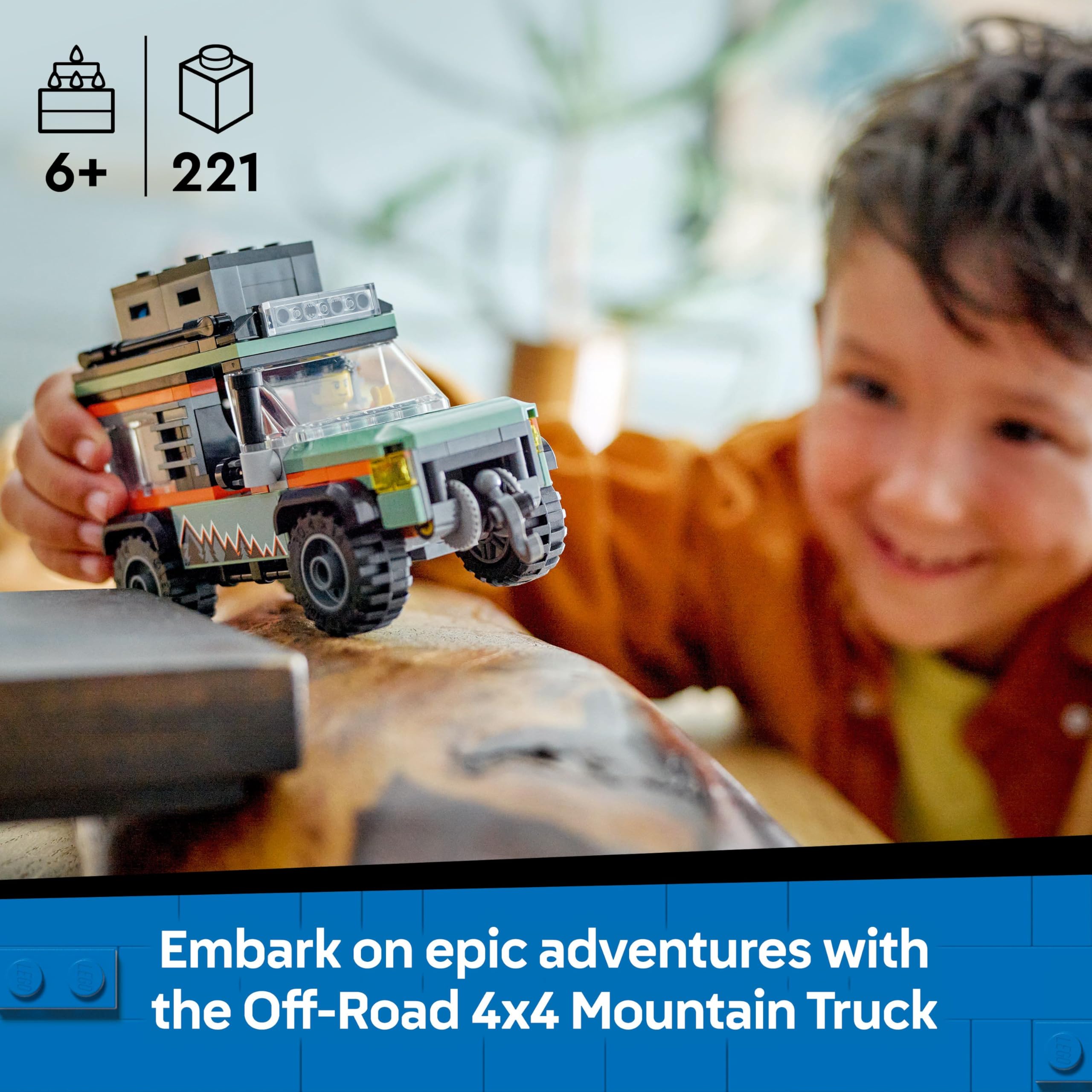 LEGO City Off-Road 4x4 Mountain Truck Toy Set 60447 | Ages 6+ | 2025 Release