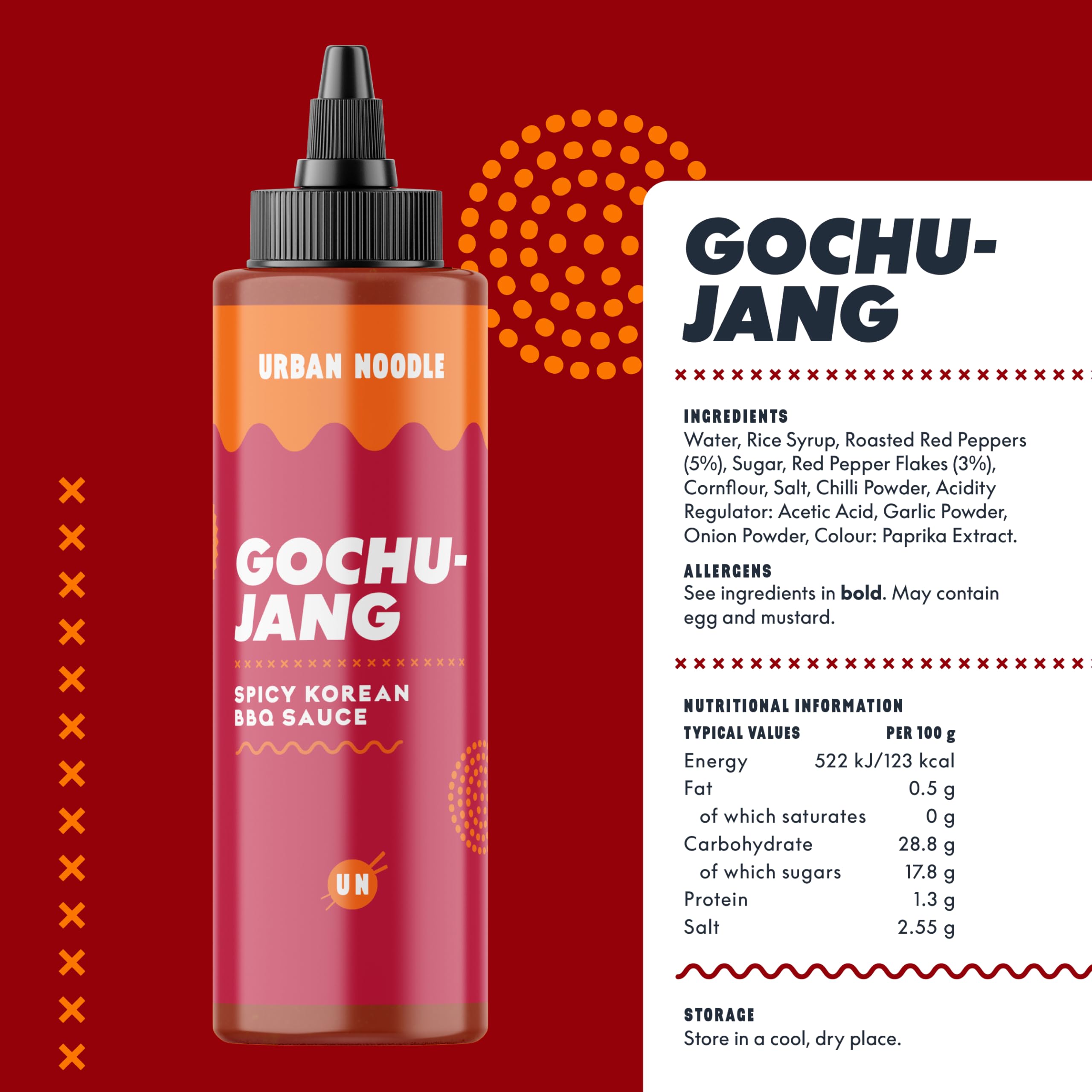 Urban Noodle Gochujang Sauce - Spicy Korean BBQ Flavor | 310 ml | 280g