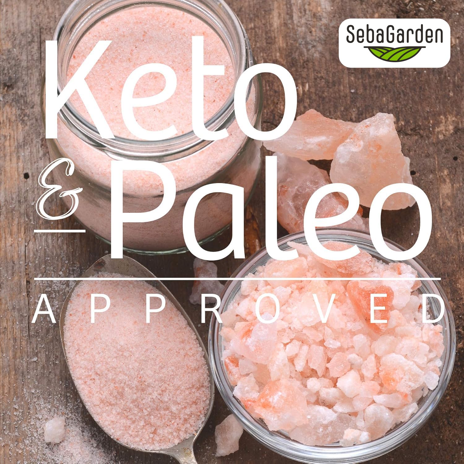 Seba Garden – 100 % reines rosa Himalaya-Salz (extrafein, 1 kg, wiederverschließbarer Doypack) 4