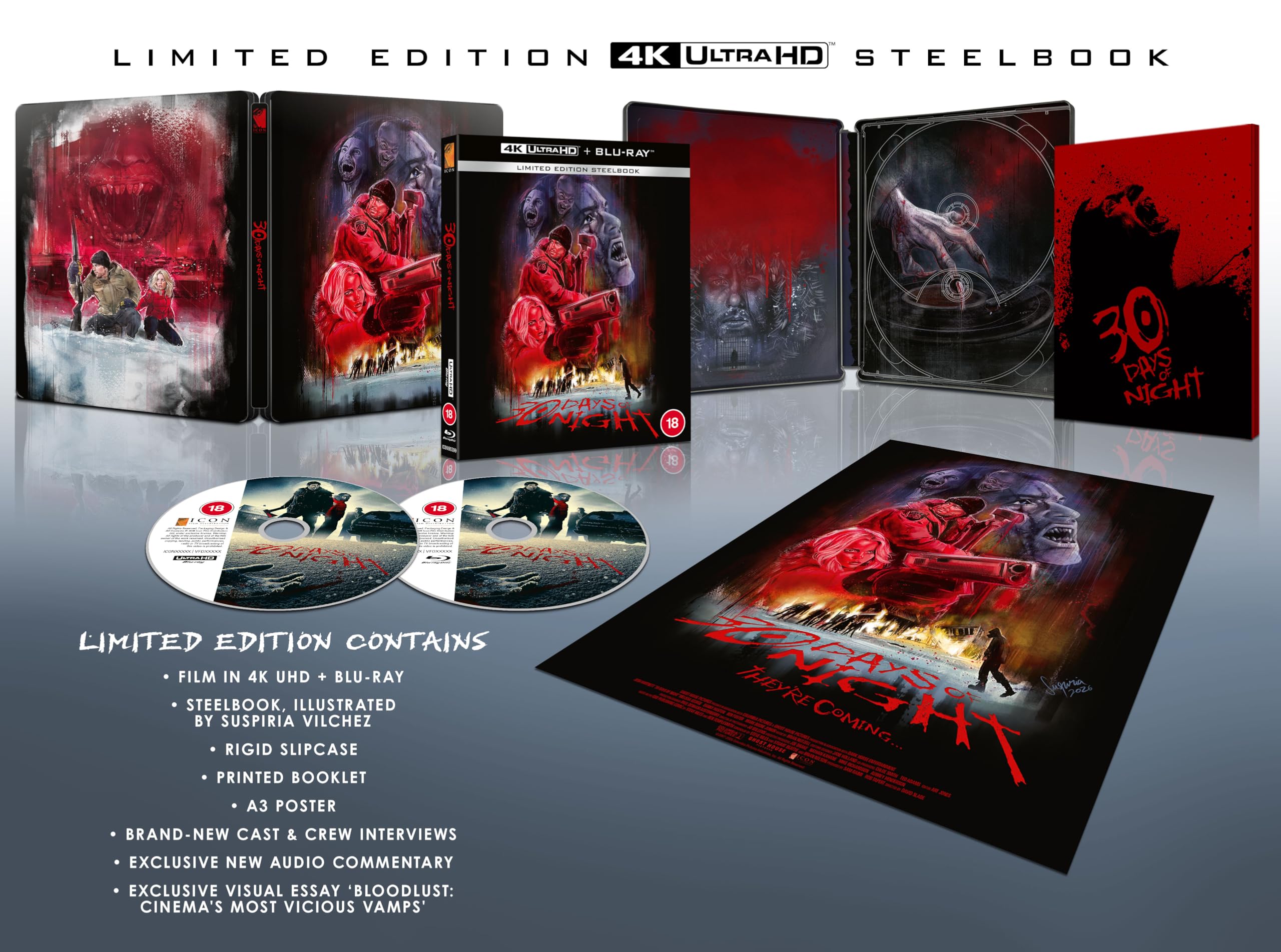 30 Days of Night [4K Ultra HD & Blu-Ray] Limited Edition Steelbook [Region 1