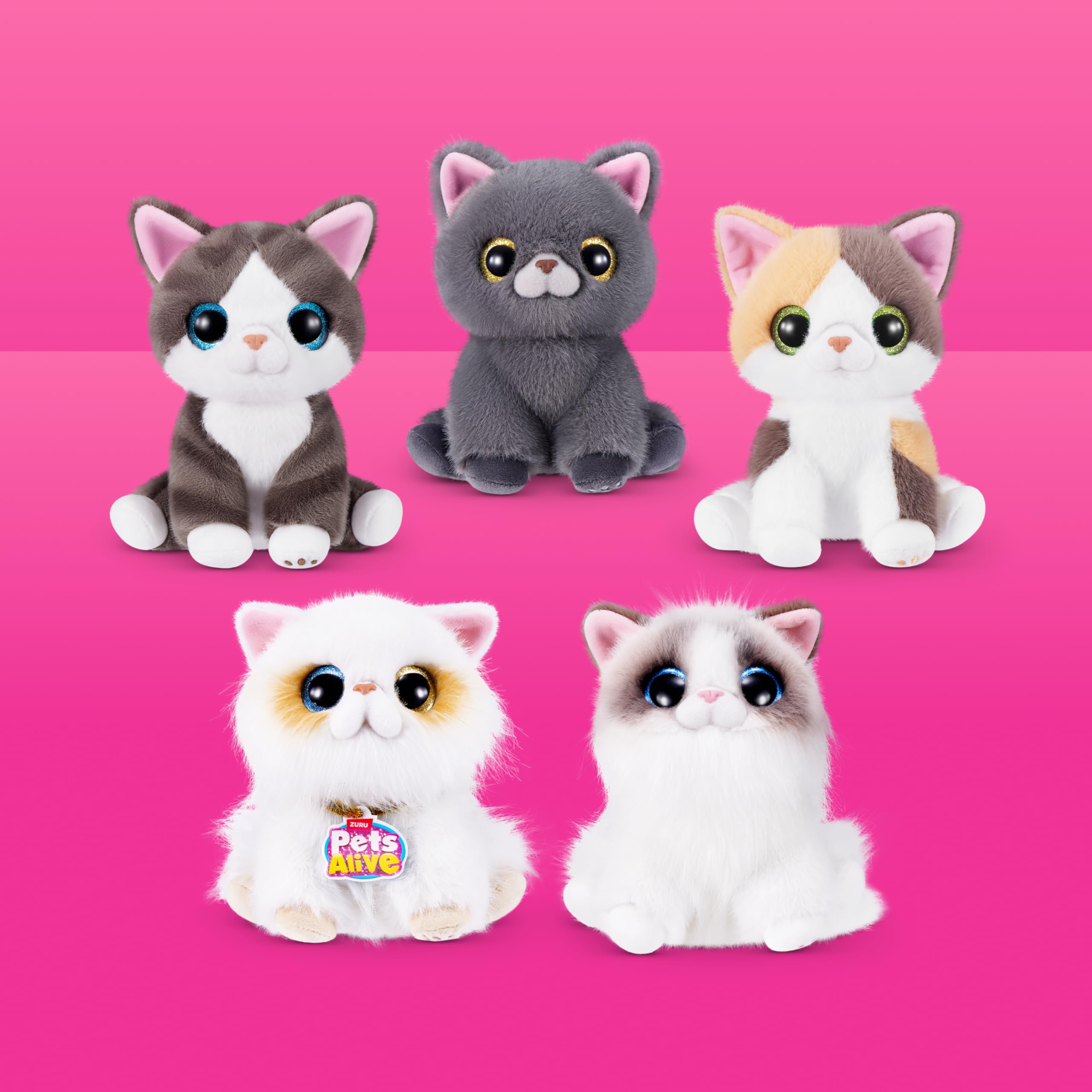Pets Alive Smitten Kittens Series 2 - Interactive Ragdoll Plush Toy | 7.87 in | Sound Features 2