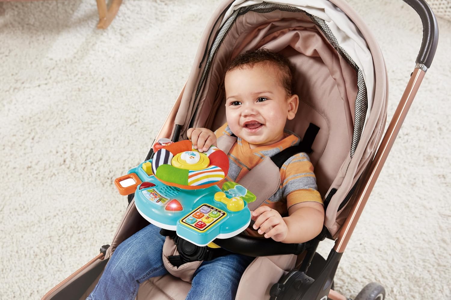 VTech Beep Beep Baby Driver - Interactive Steering Wheel Toy for 3 Months+ 10