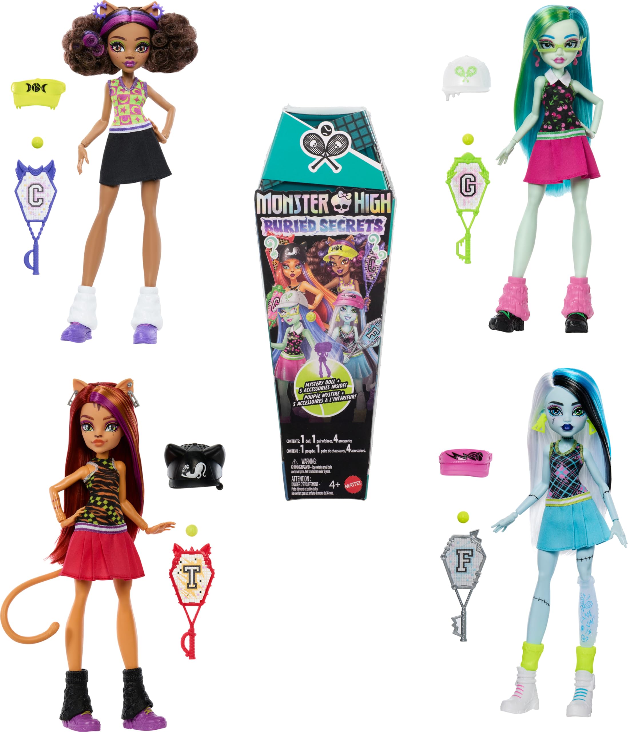 Monster High Buried Secrets Dolls and Accessories - Cozy Creepover Theme | Ages 4+ 1