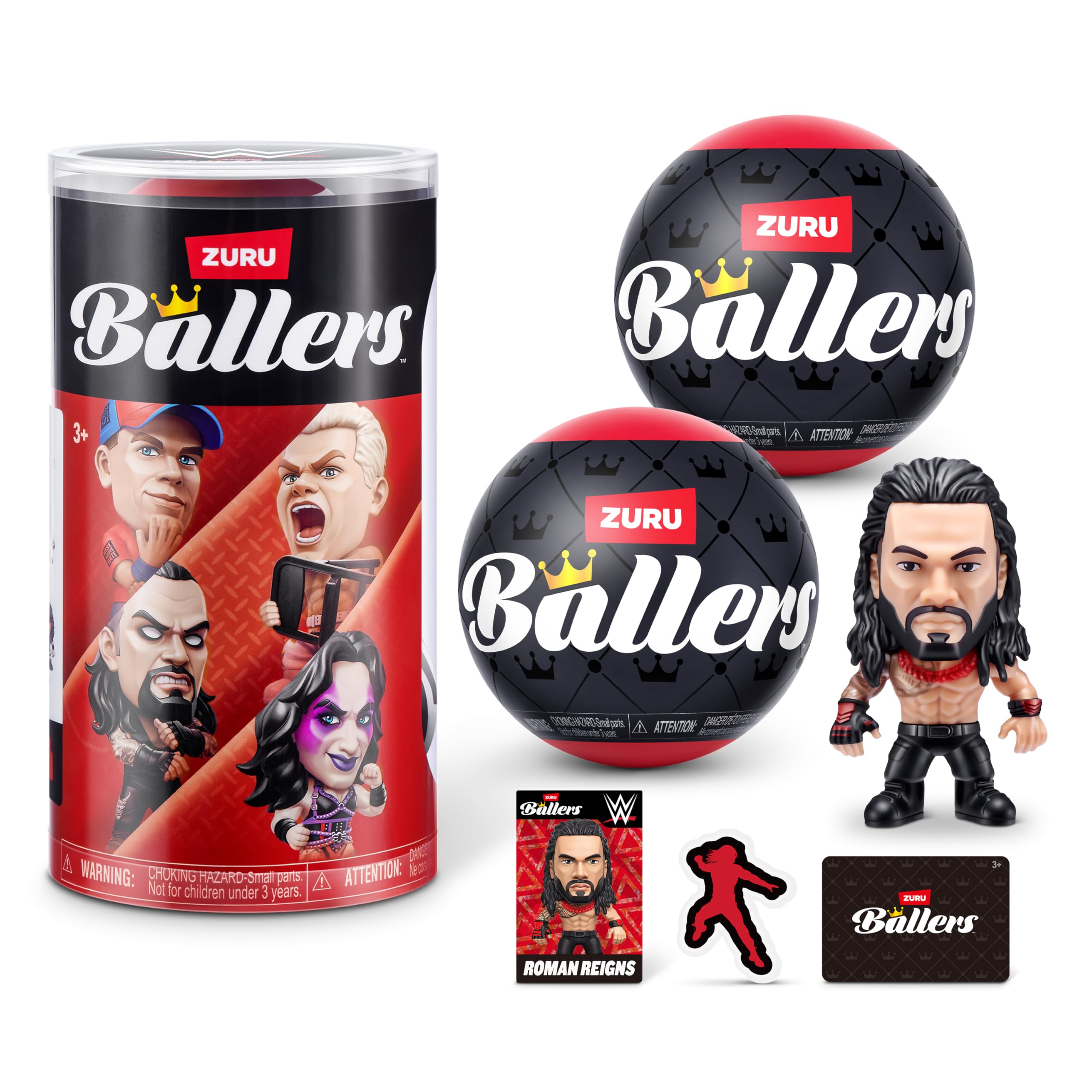 ZURU BALLERS WWE Series 1 Action Figure Playset - 2 Pack | Collectible Wrestlers | Ages 3+