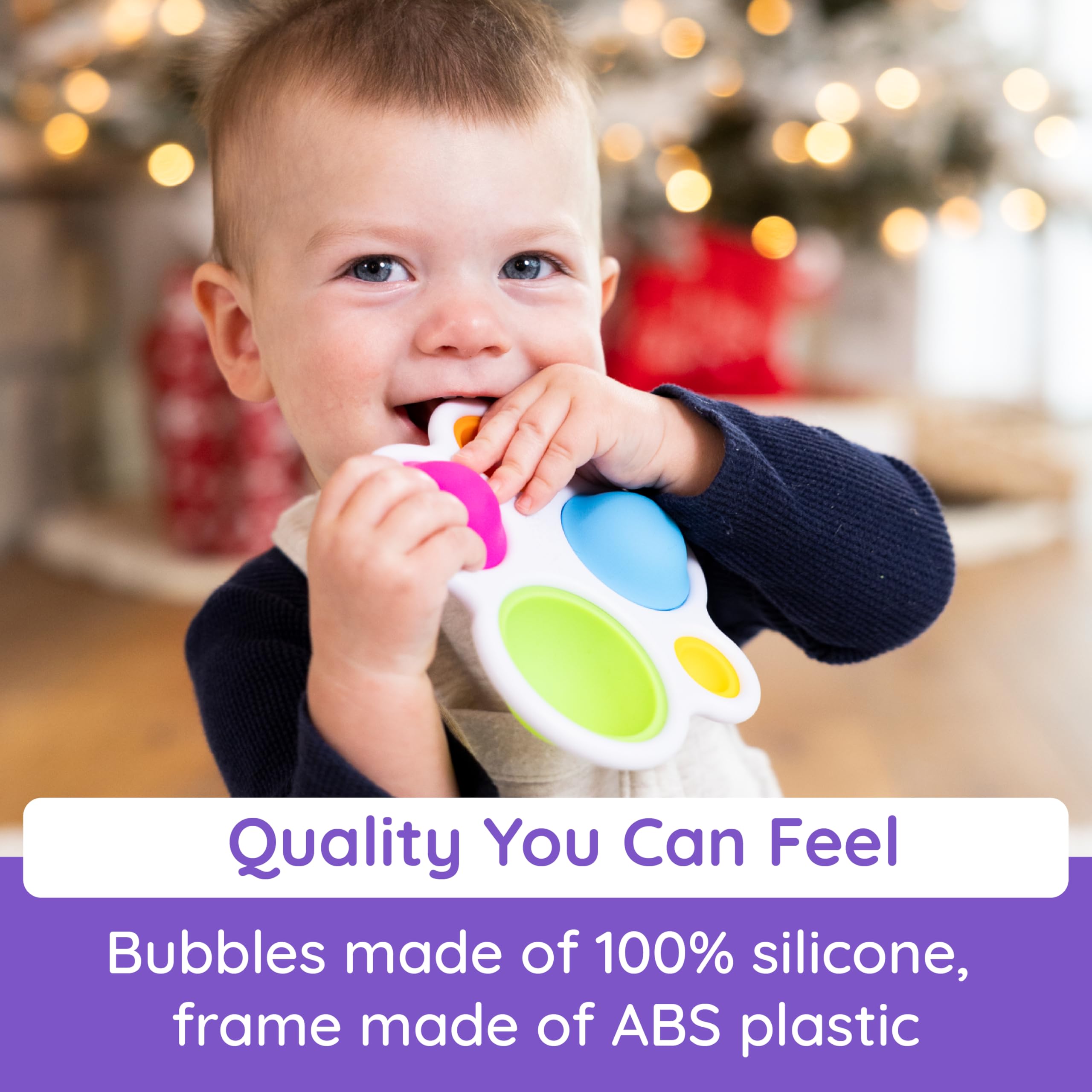 Dimpl - Sensory Push and Pop Toy for Babies 6 Months+ 9