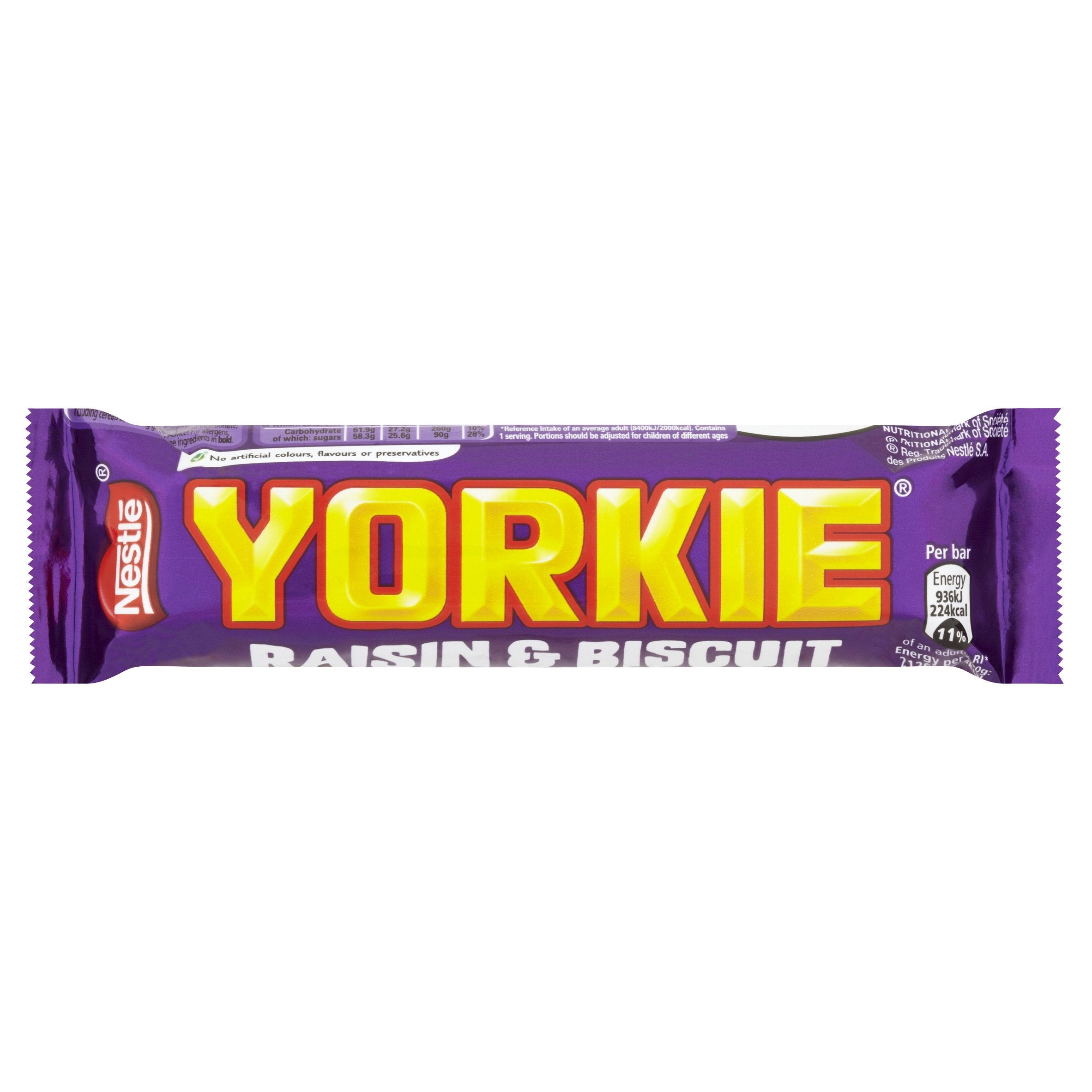 Yorkie Rosinen- und Keks-Schokoriegel, 44 g