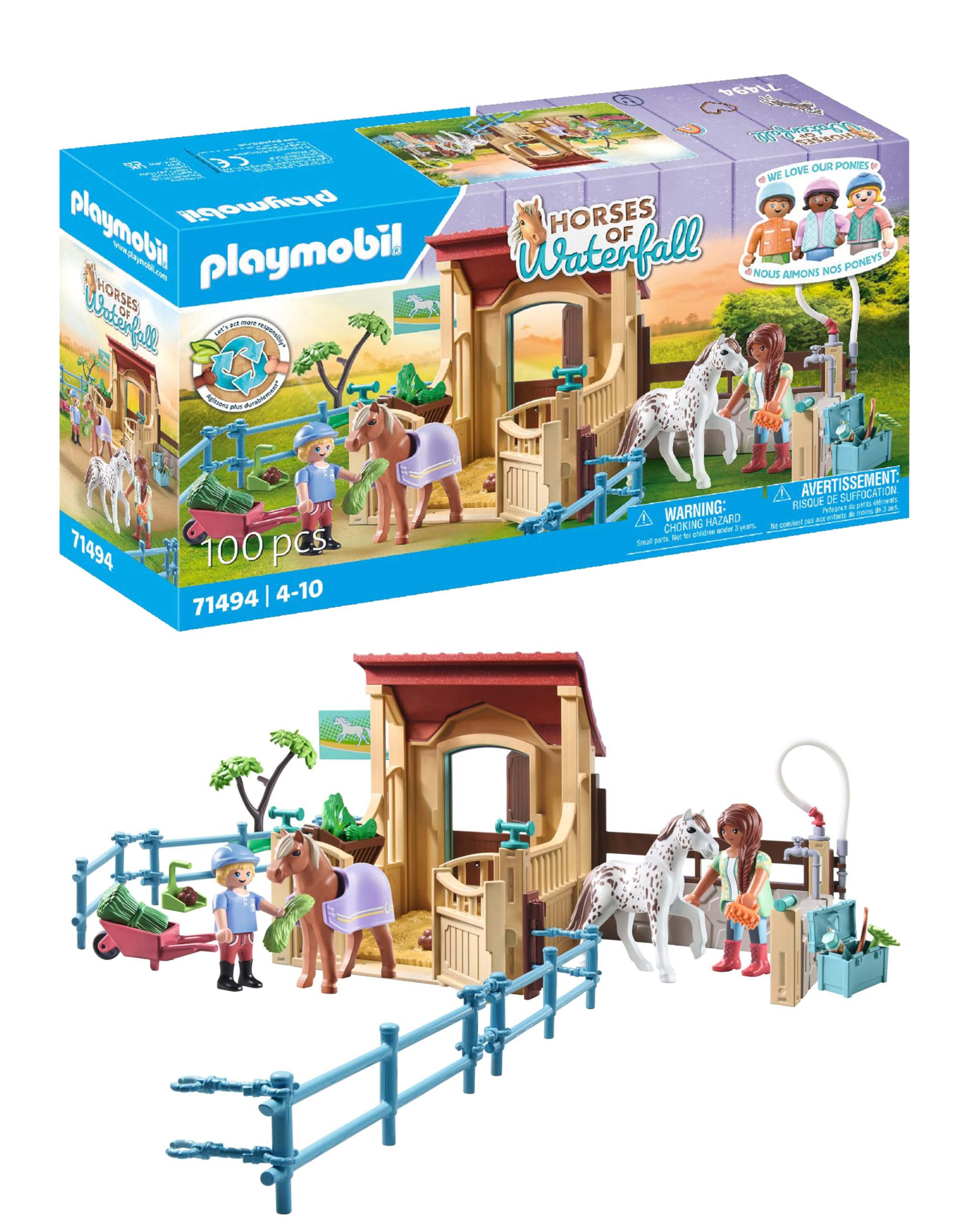 Playmobil 71494 Horses of Waterfall Riding Stable Playset - Ages 4+