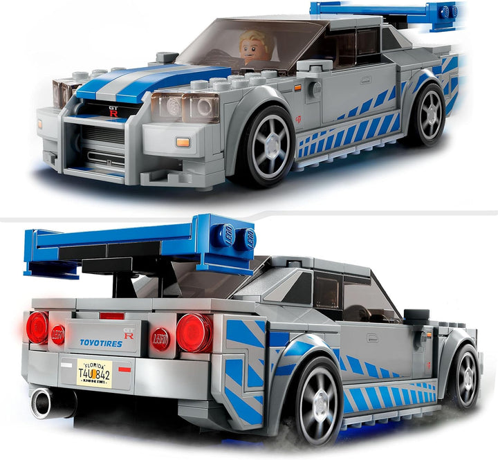LEGO Speed Champions Nissan Skyline GT-R (R34) Race Car - 319-Piece Building Set for Ages 9+