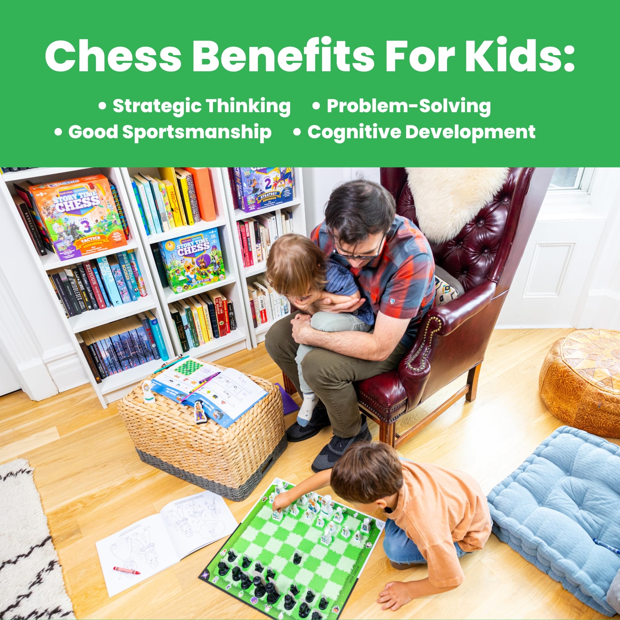 Story Time Chess Beginners Chess Set for Kids with Storybook - Chess Game for Children 3+