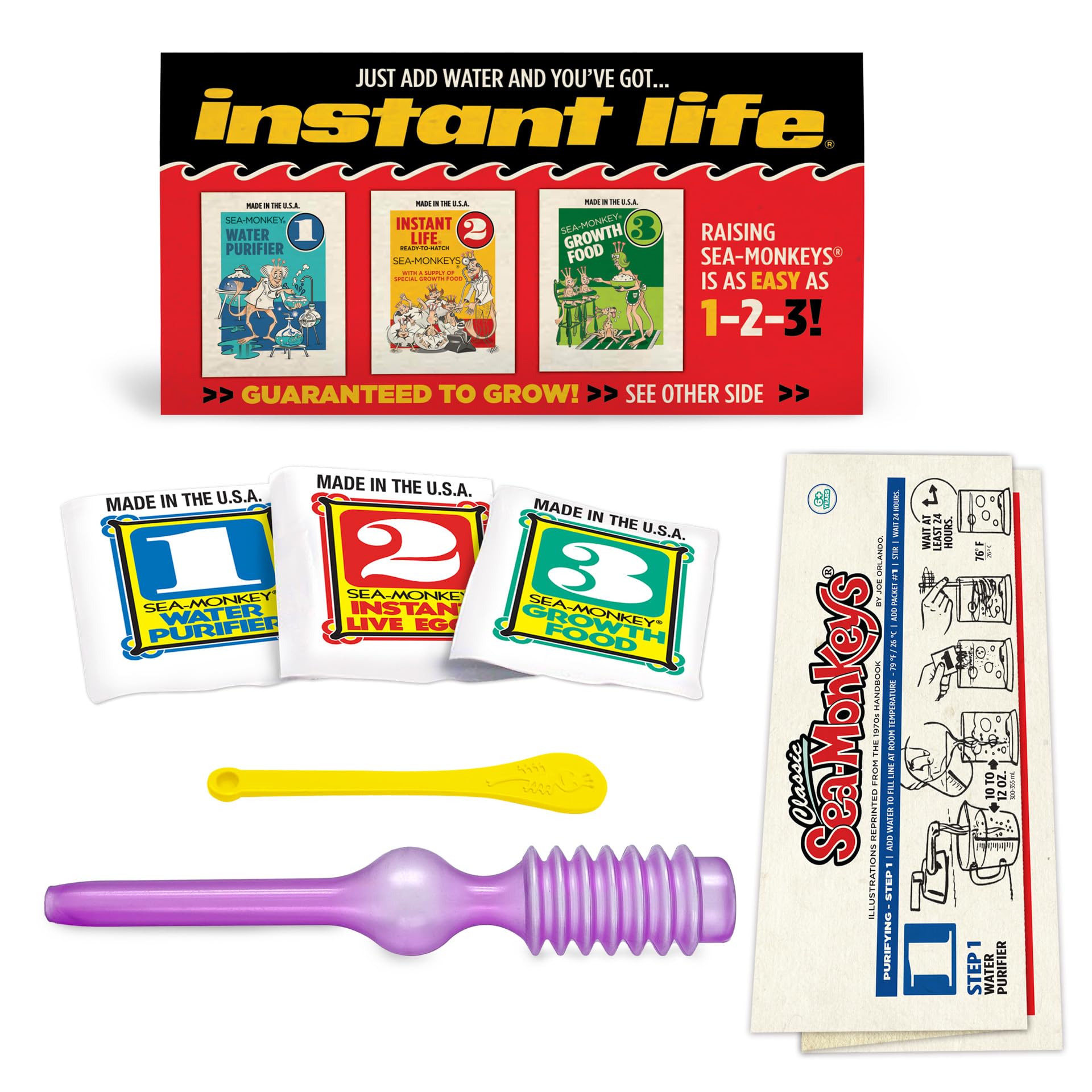 Sea Monkeys Instant Life Retro Kit - Live Brine Shrimp Habitat for Kids 5+ 4