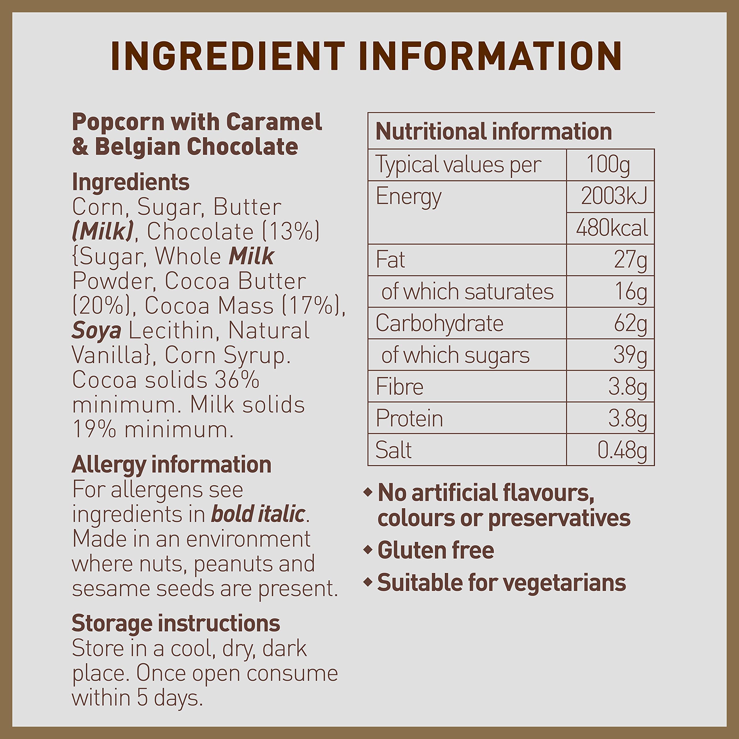 Joe & Sephs Belgian Chocolate Popcorn (4x80g) - Gourmet Air-Popped Snack, 1 Star Great Taste Award, Vegetarian, Movie Night Treat 4