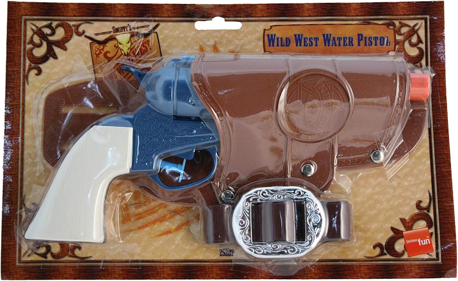 Smiffys Western Water Gun Set with Holster and Belt - Blue