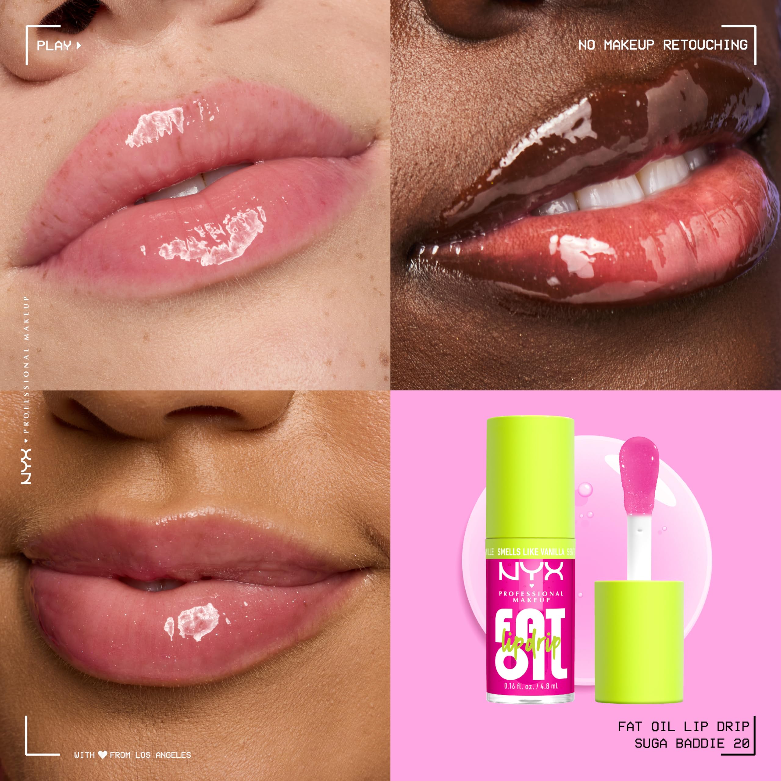 NYX PROFESSIONAL MAKEUP Fat Oil Lip Drip Lip Gloss - High Shine Tinted Gloss | 12 Hr Hydration | 4.8 ml