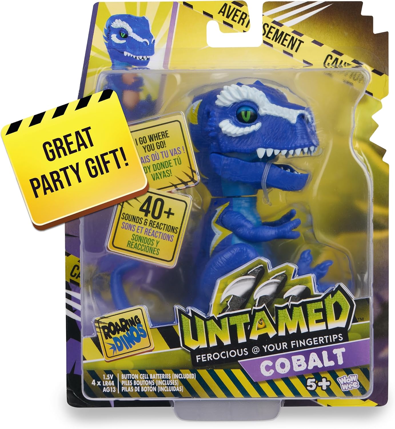 Untamed Roaring Dinos Interactive T-Rex - Cobalt Blue, 40+ Sounds & Reactions, Ages 5+