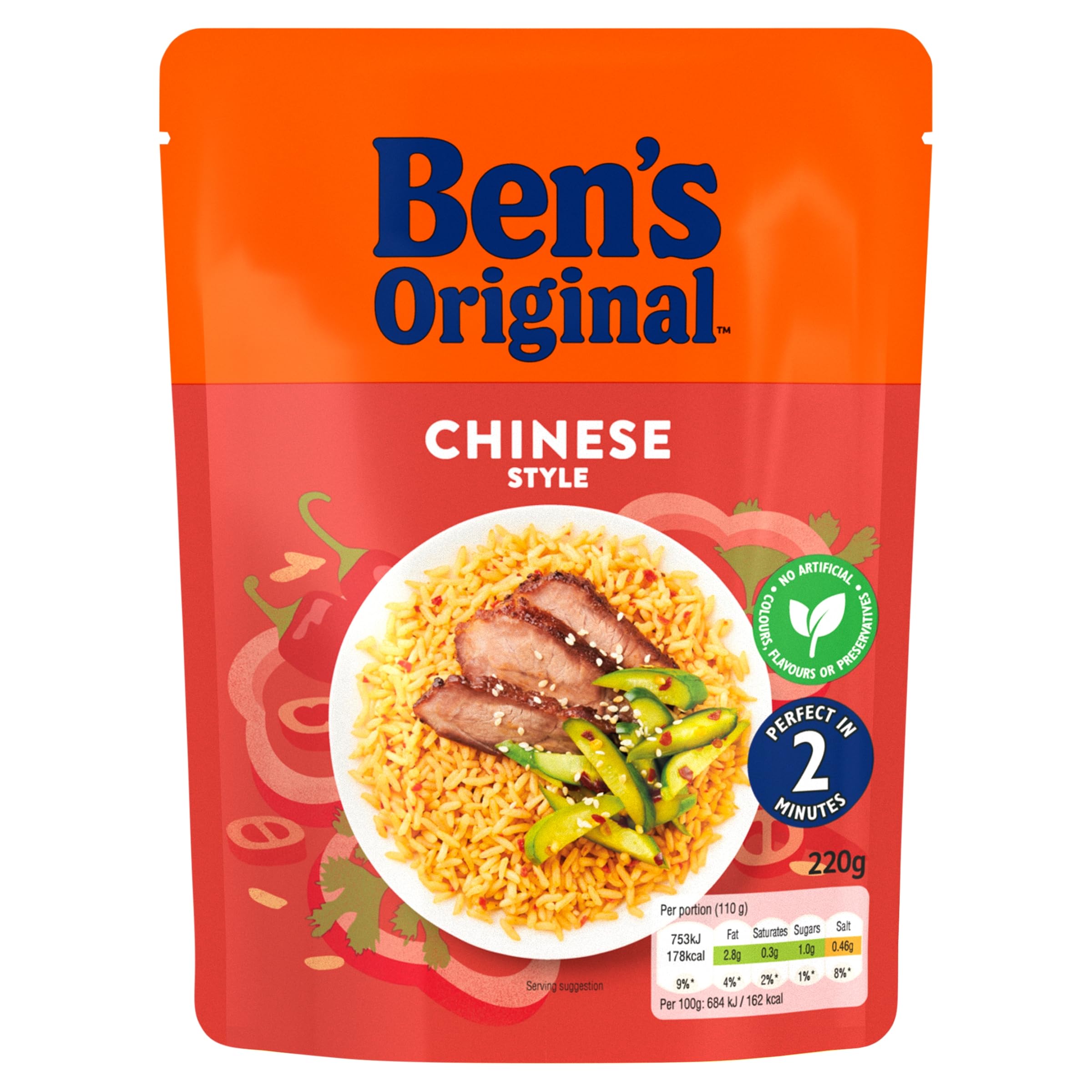 Ben's Original Chinese Style Microwave Rice Pouch 220g - Serves 2 7