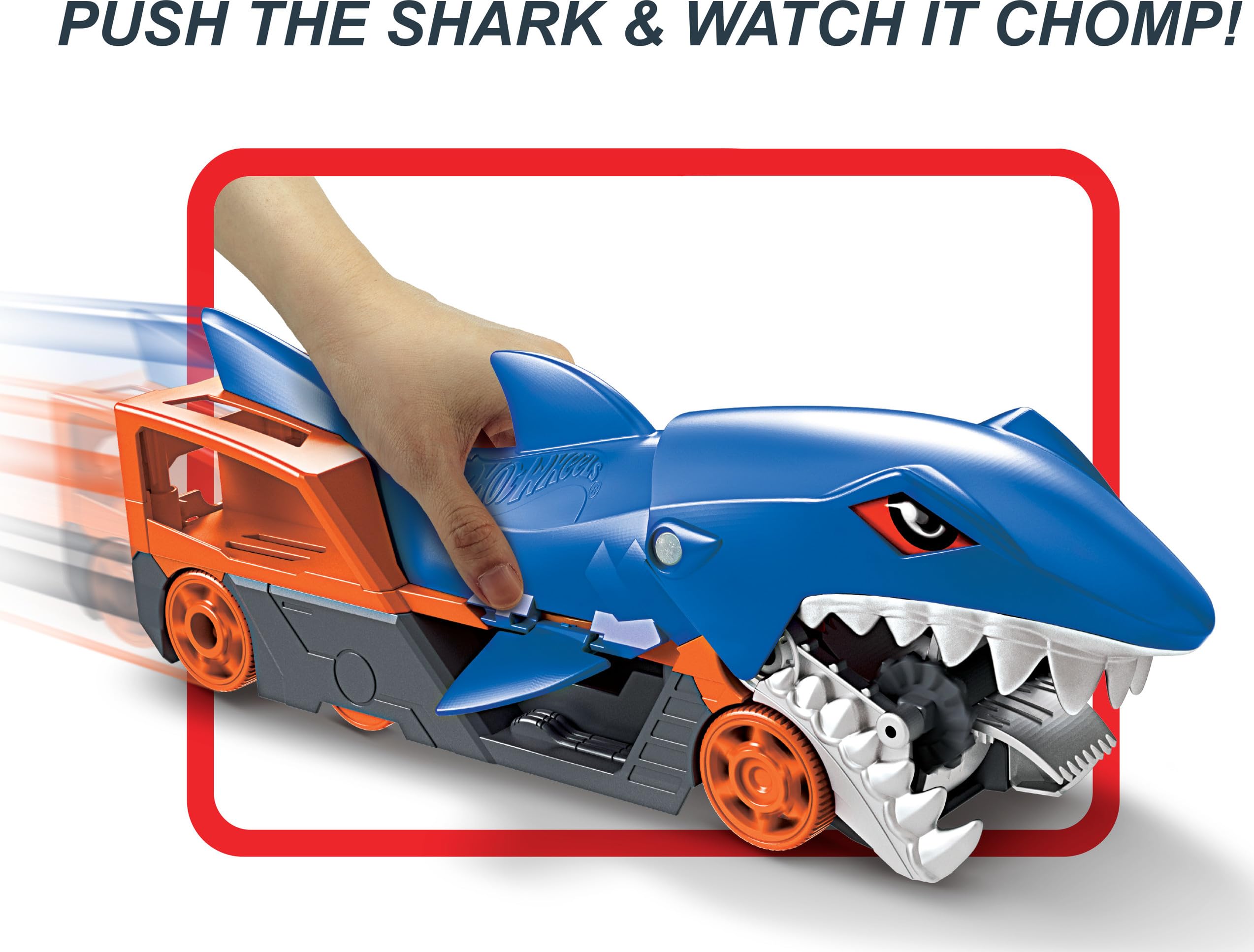 Hot Wheels Shark Chomp Transporter Playset & Diecast Car - Vehicle Toy for Kids 4+ 4