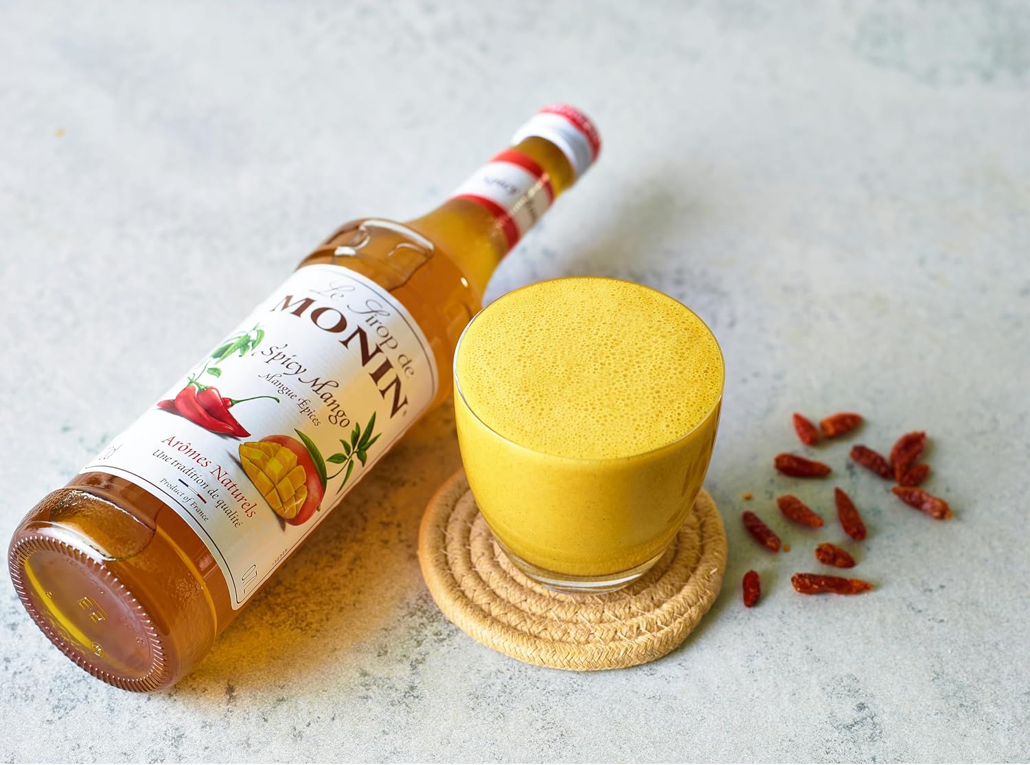 MONIN Spicy Mango Syrup 700ml - Vegan, Halal, Kosher - Cocktail & Mocktail Ingredient 7