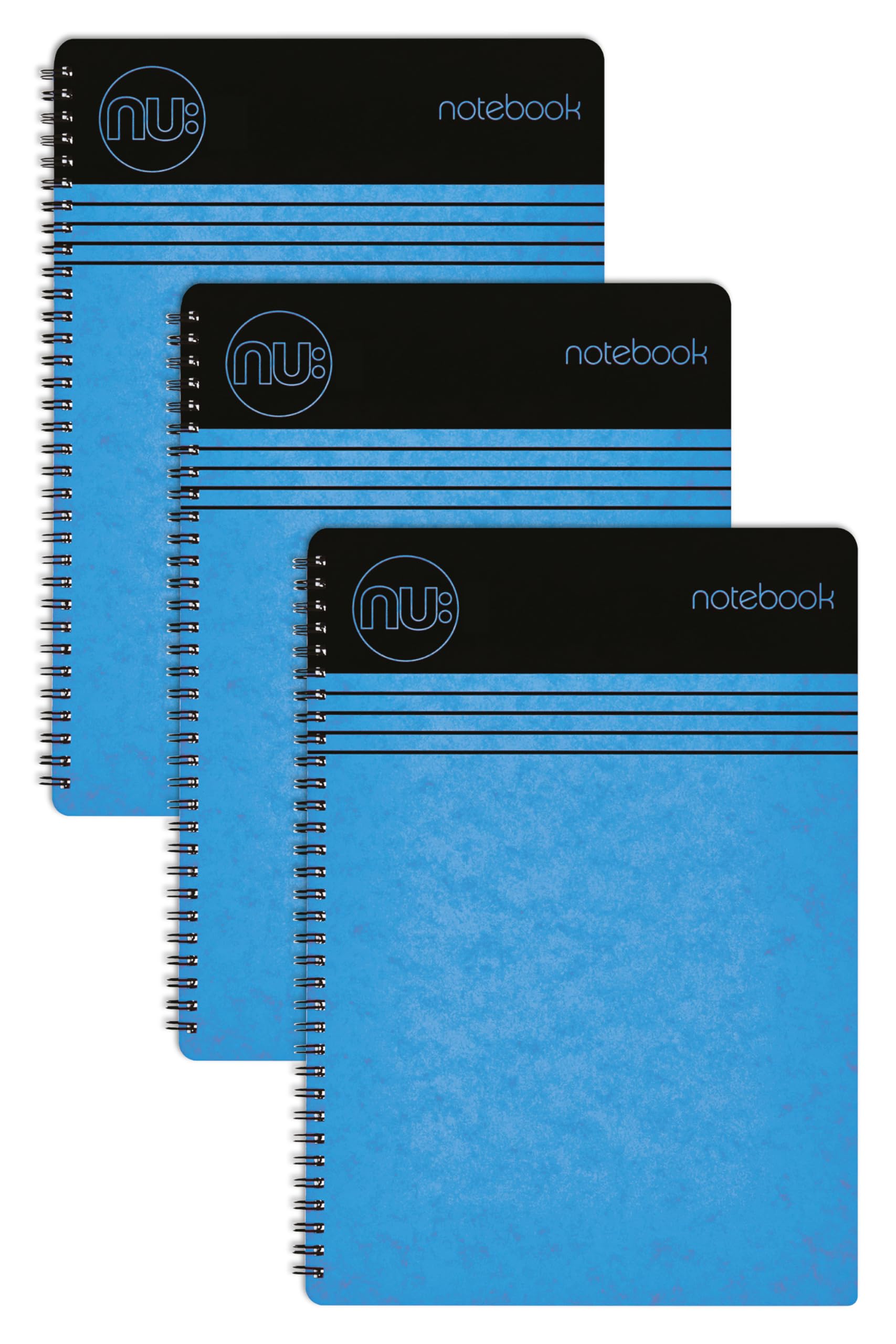 nu: Craze Cloud A5 Wirebound Notebook - Blue, Ruled, 80gsm FSC Paper, 3 Pack 1