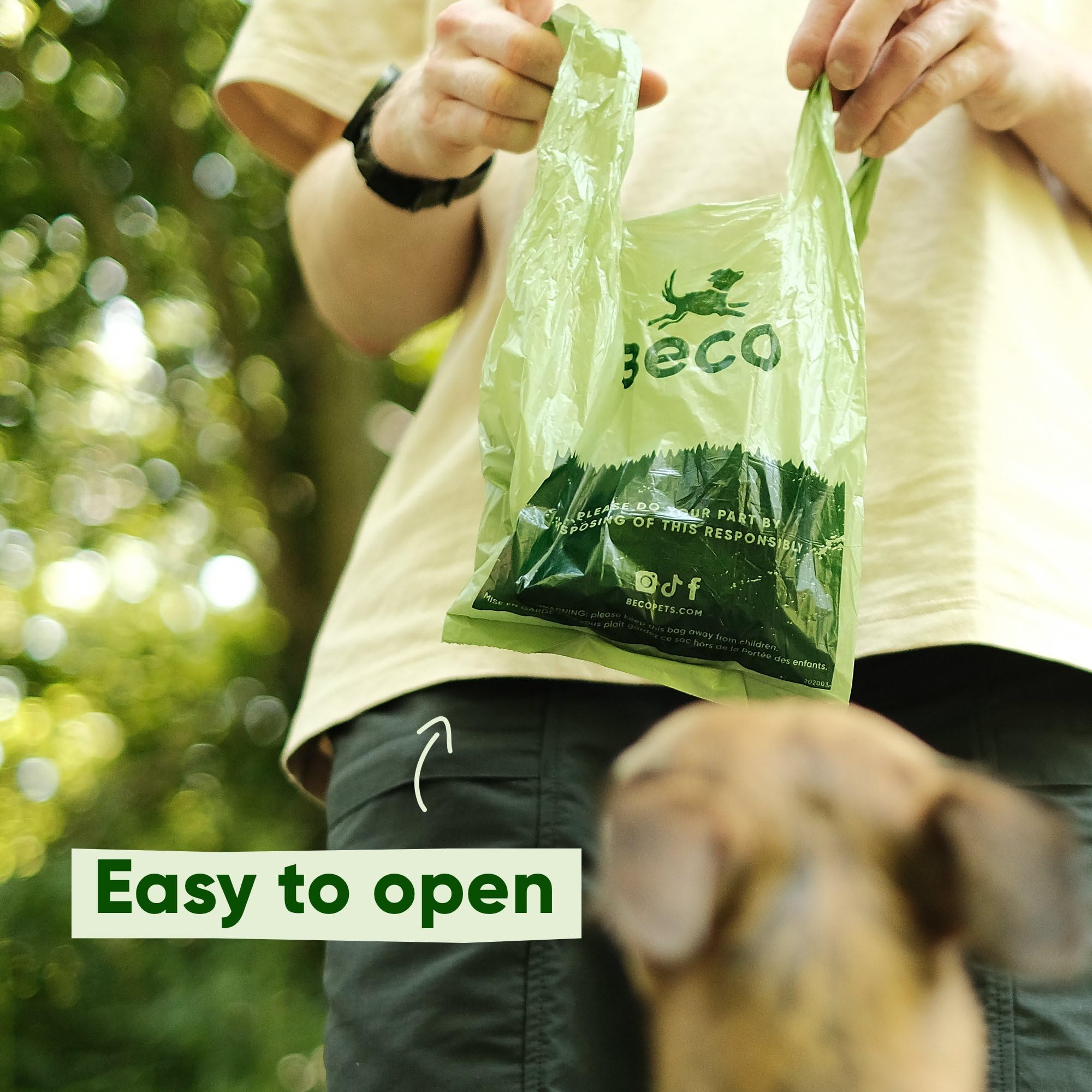 Beco Strong & Large Poop Bags - 120 Loose Packed Bags with Tie Handles 3