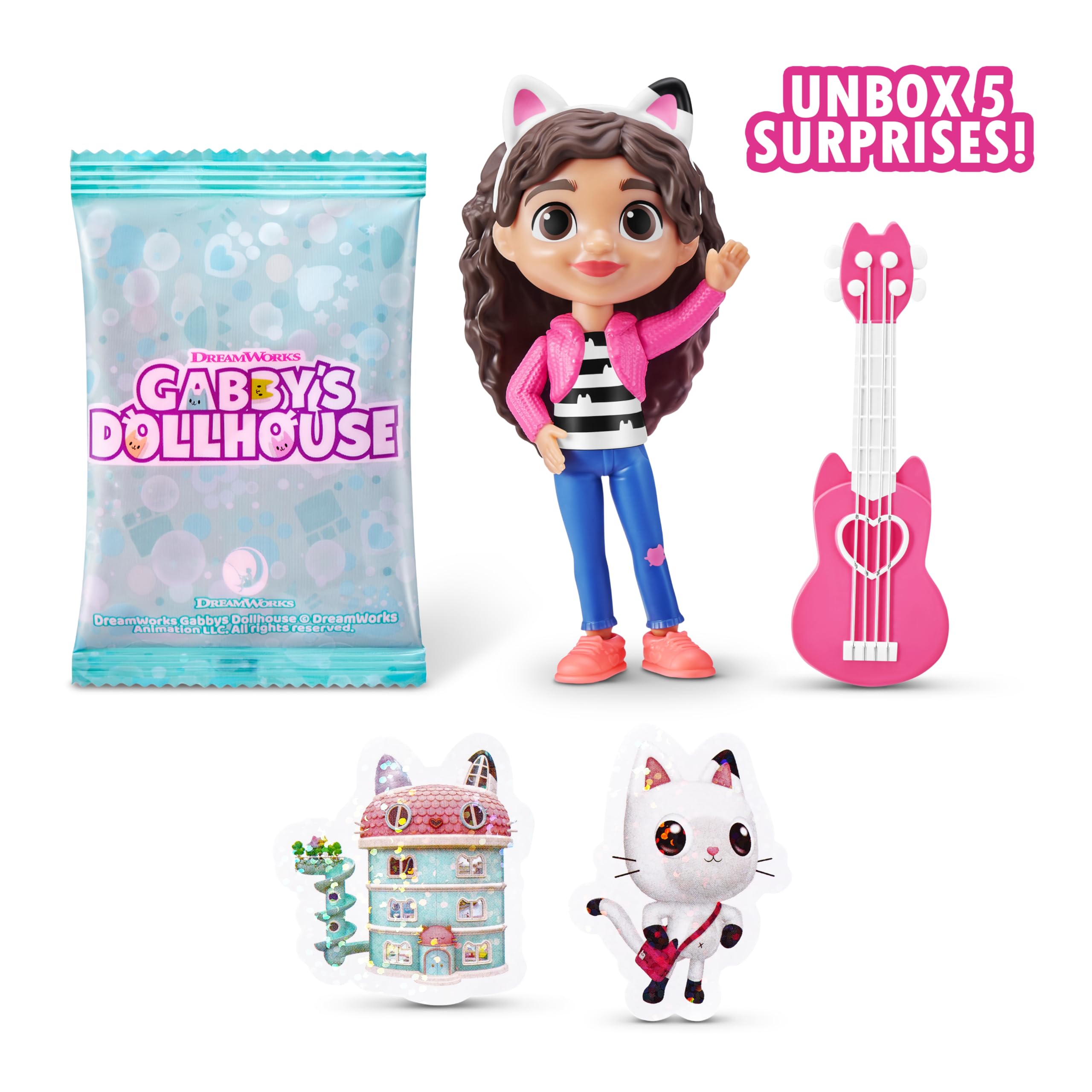 5 SURPRISE Gabby's Dollhouse by ZURU - Collectible Mini Figures & Playsets for Kids 5