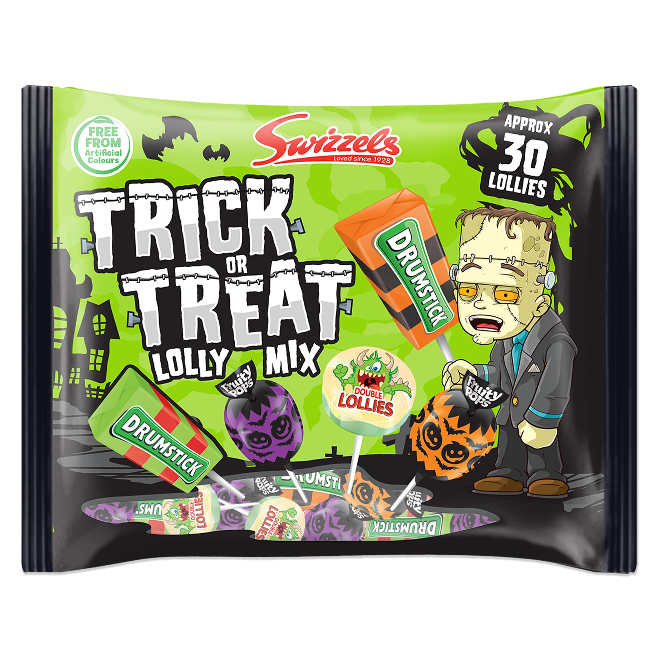 Swizzels Trick or Treat Lolly Bag 330g - Halloween Sweets Party Favour