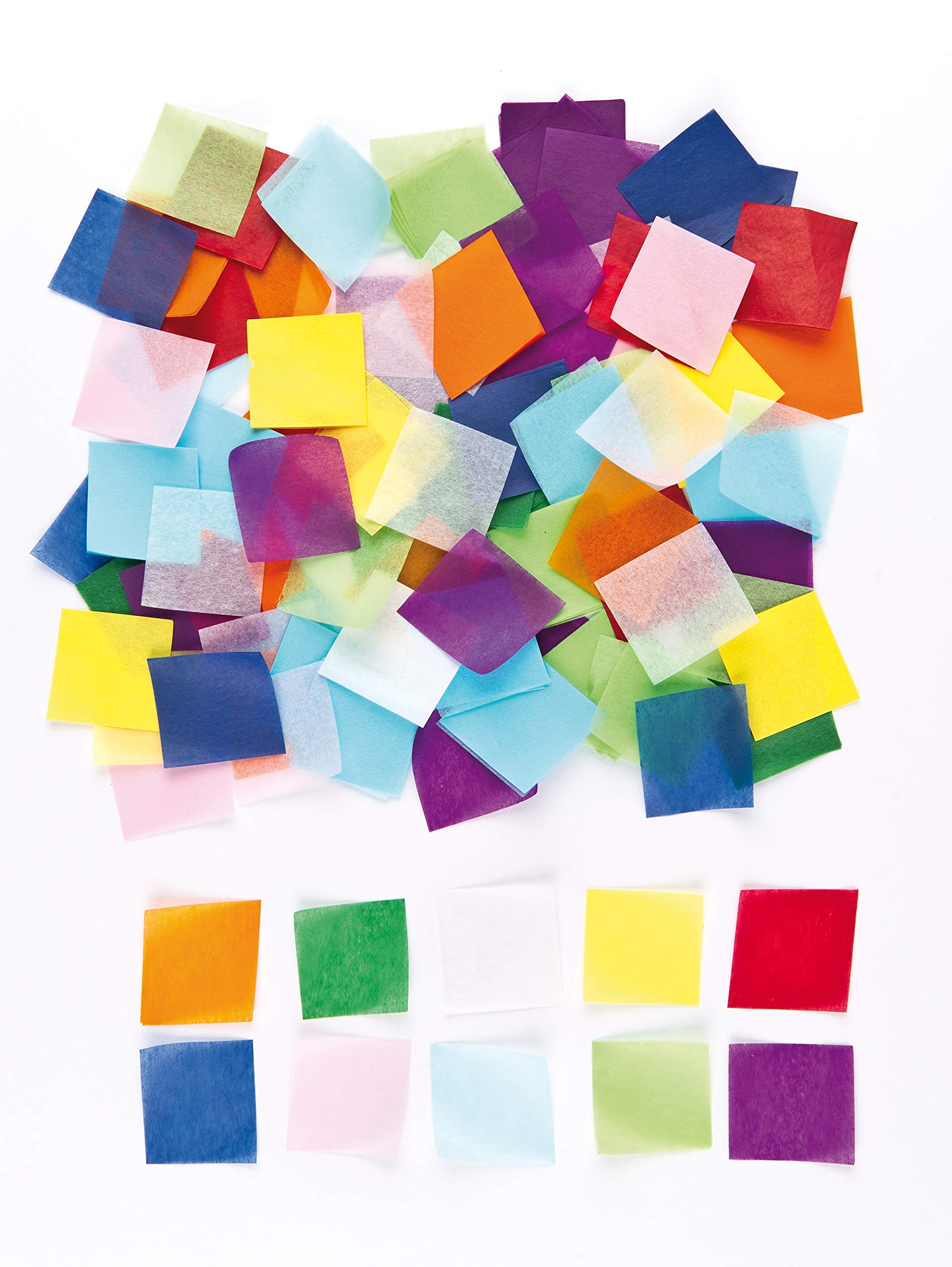 Baker Ross EV2752 Mini Rainbow Tissue Paper Squares - 4000 Pack | 38mm x 38mm