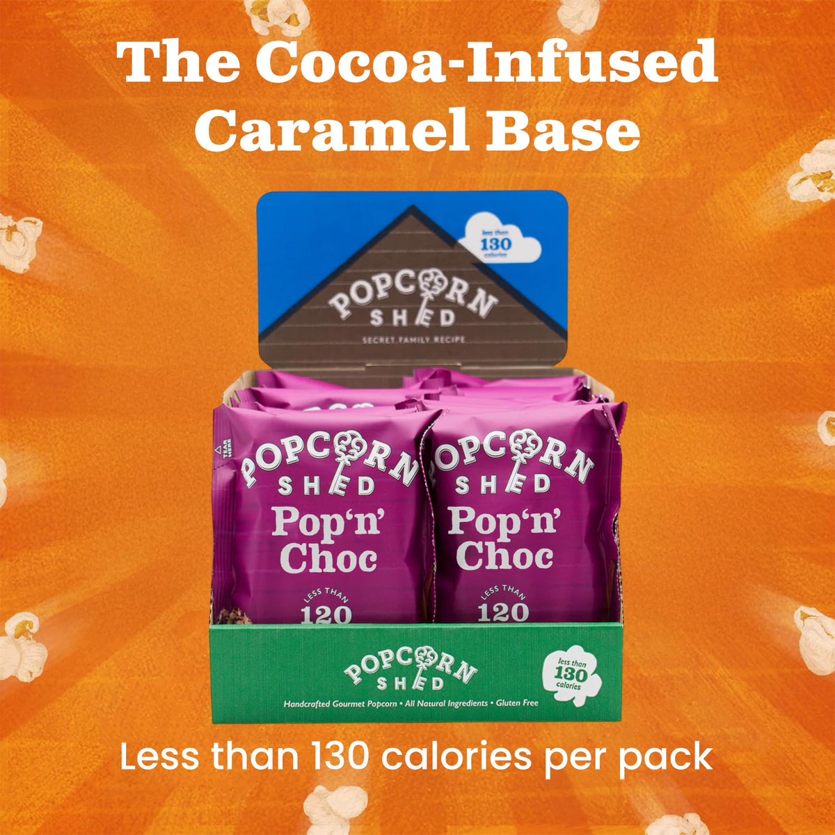 Popcorn Shed Pop N Choc Gourmet Chocolate Popcorn - 16 x 24g