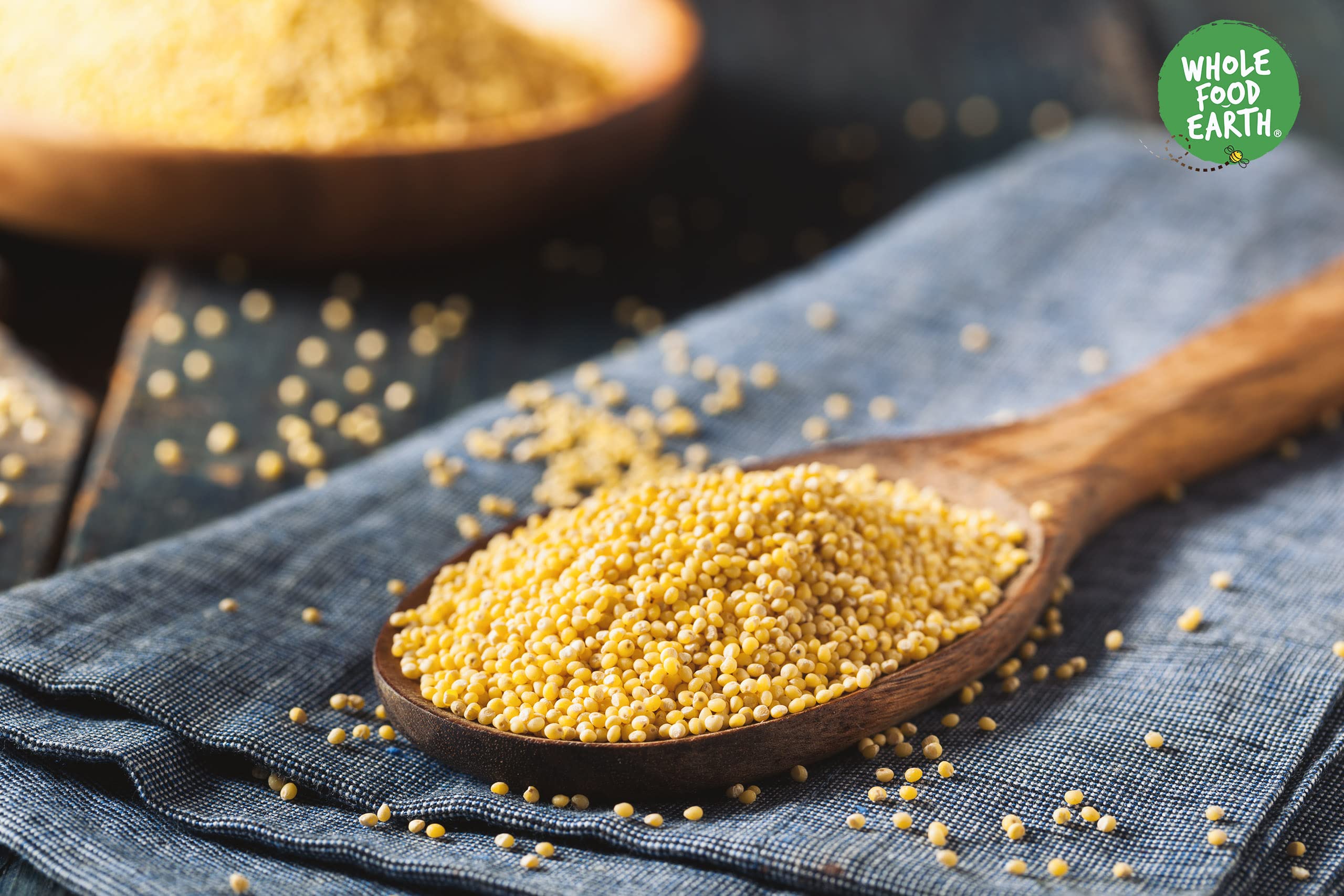 Wholefood Earth Hirsekorn 1 kg – gentechnikfrei, glutenfrei, ballaststoffreiches Vollkorn 5