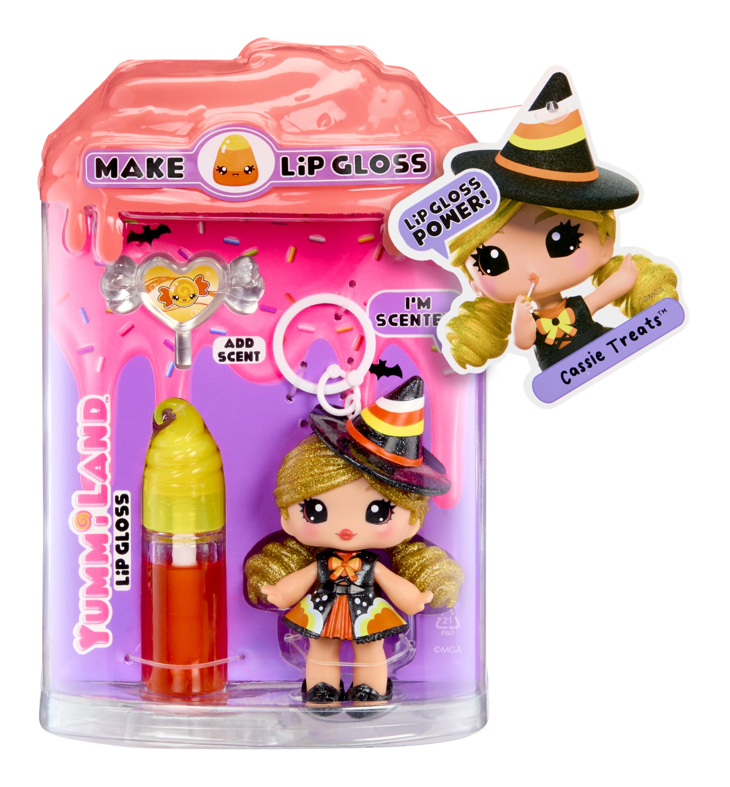 Yummiland x Halloween Lip Gloss Doll - Cassie Treats - DIY Creative Playset for Ages 4+ 4