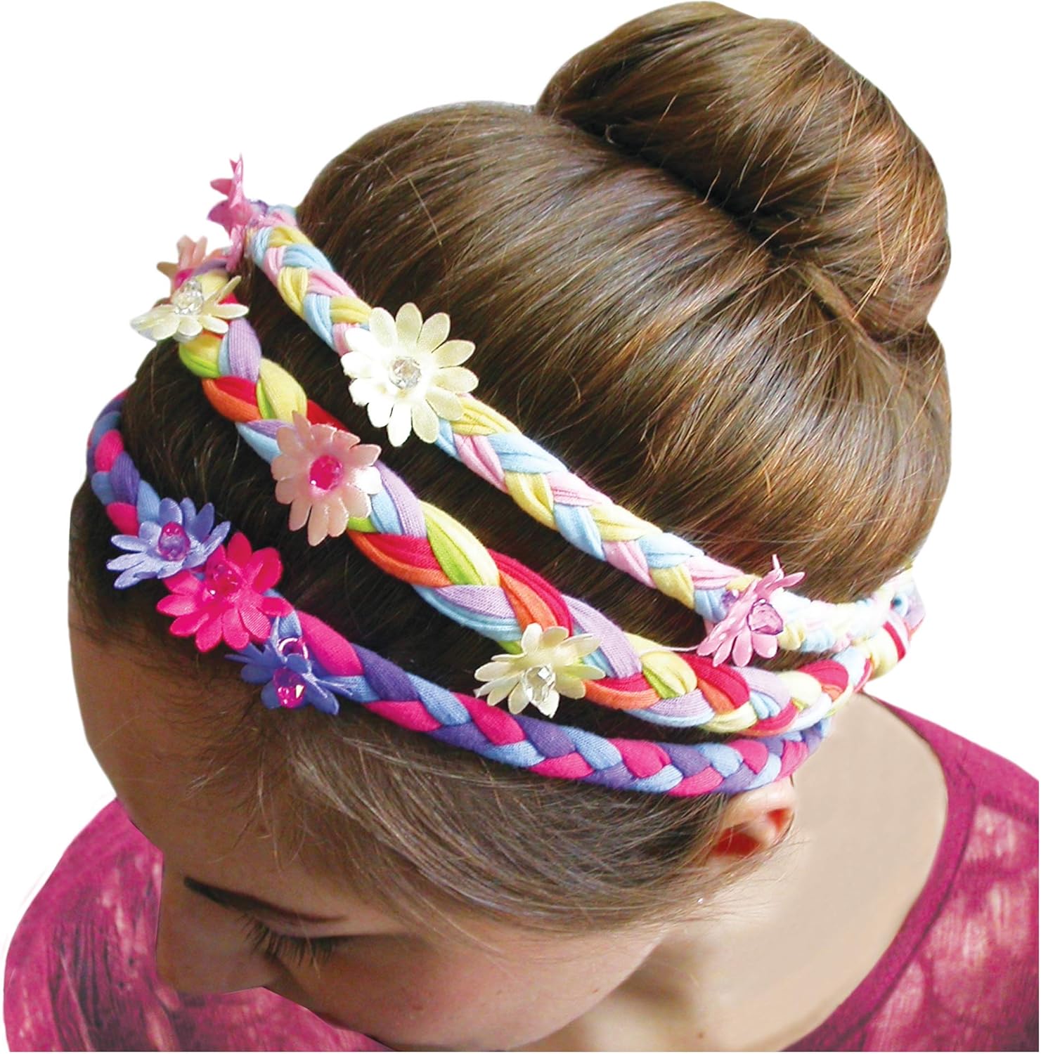 Galt Brilliant Hair Bands Craft Kit for Kids – Create 8 Decorative Hair Braids with Flowers and Beads