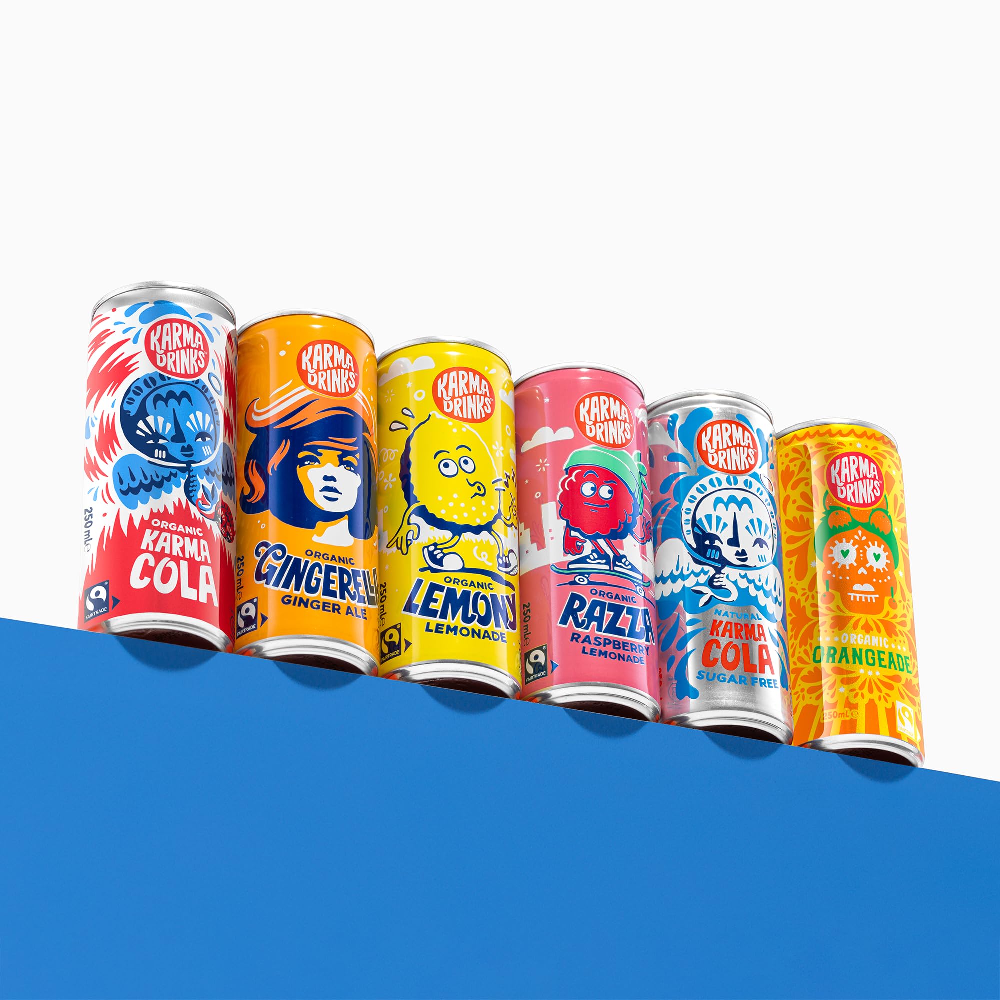 KARMA DRINKS Razza Raspberry Lemonade - Organic Gluten-Free Sparkling Drink (250ml x 4 Cans) 4