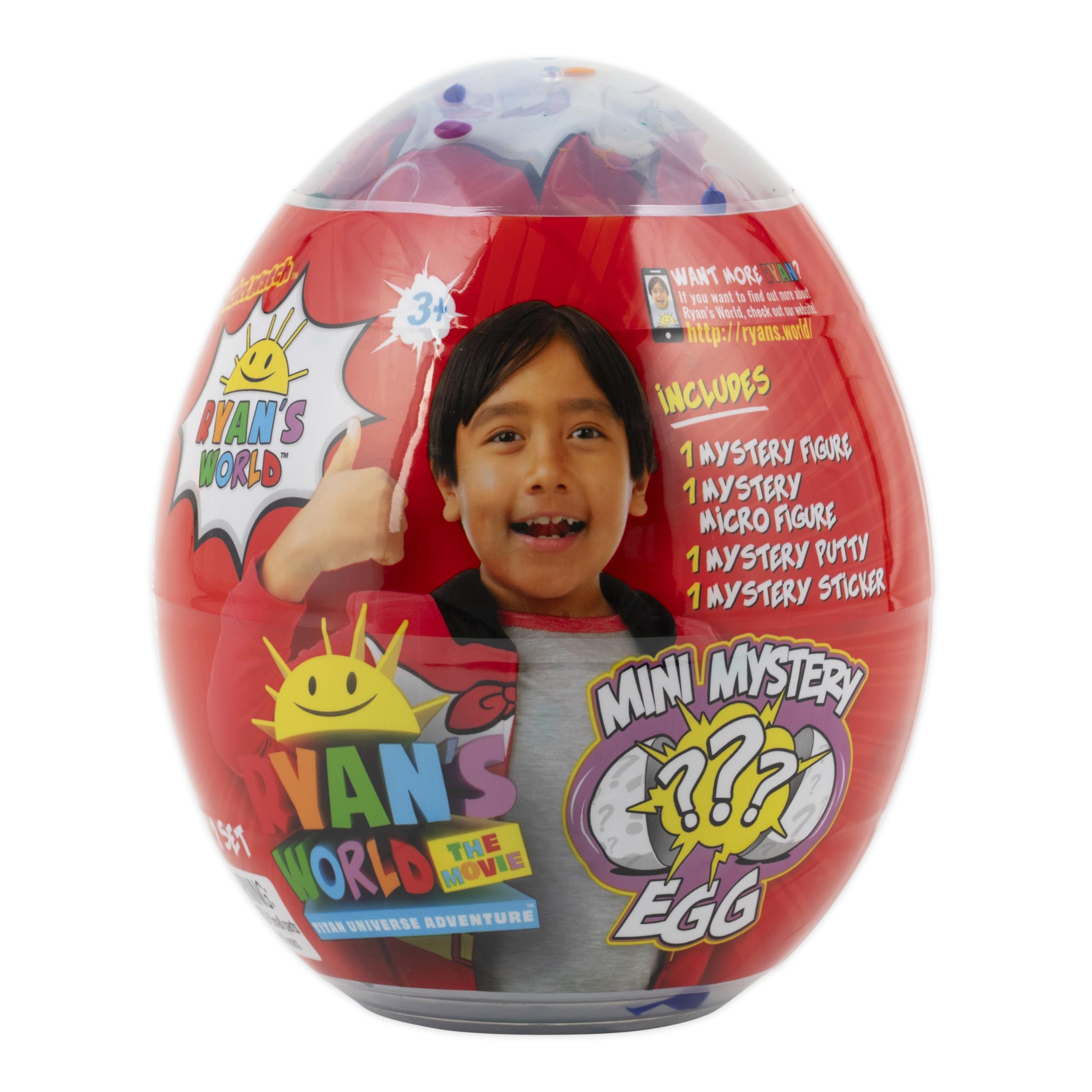 Ryan's World: The Movie - Mystery Mini Egg with Micro-Ryan Figure, Stickers & Mystery Putty