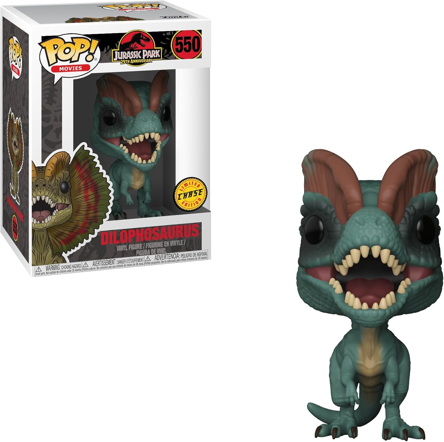 Funko Pop! Jurassic Park - Dilophosaurus Vinyl Figure (26736) with Chase Variant