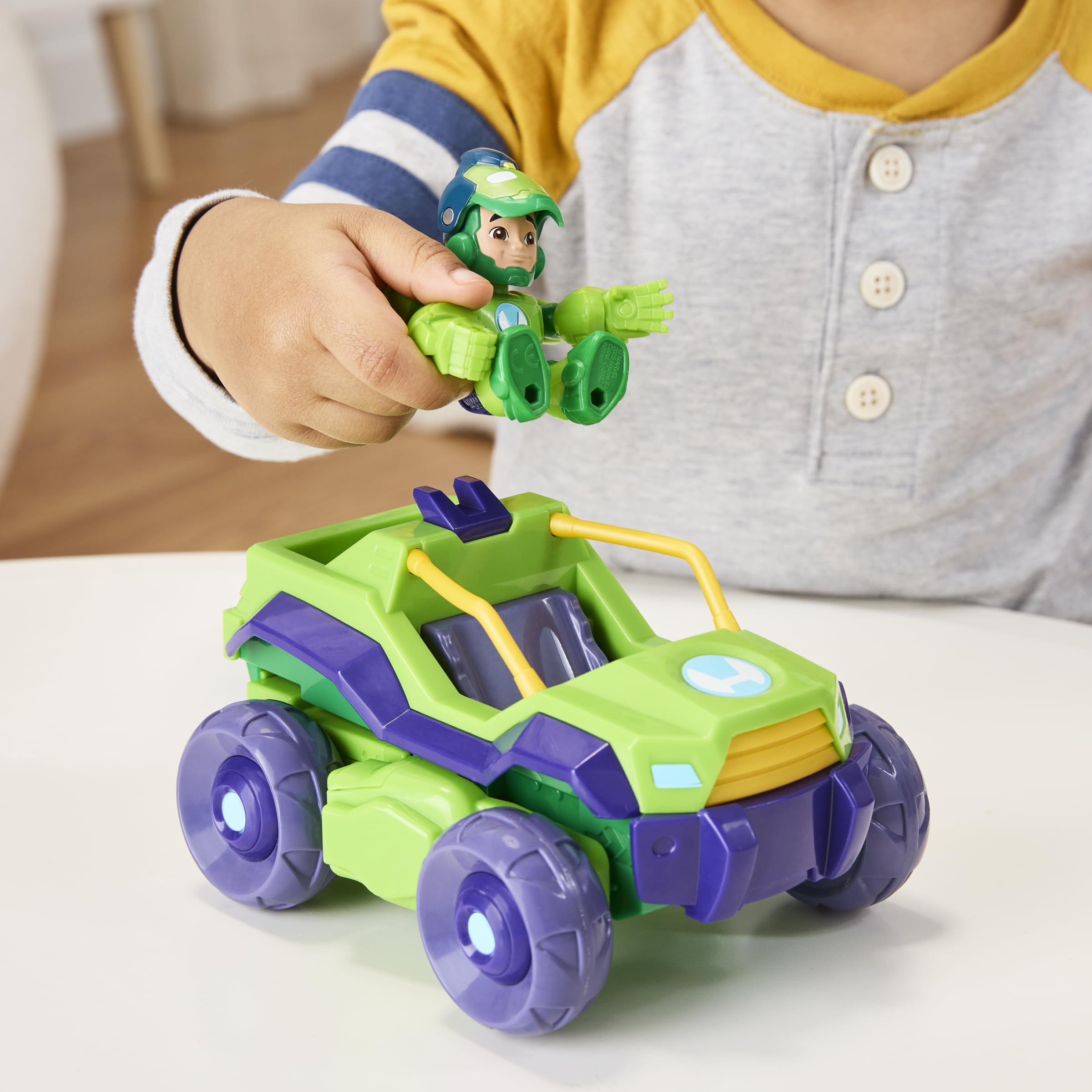 Marvel Iron Hulk 2-in-1 Mech Suit & Vehicle Toy - Ages 3+